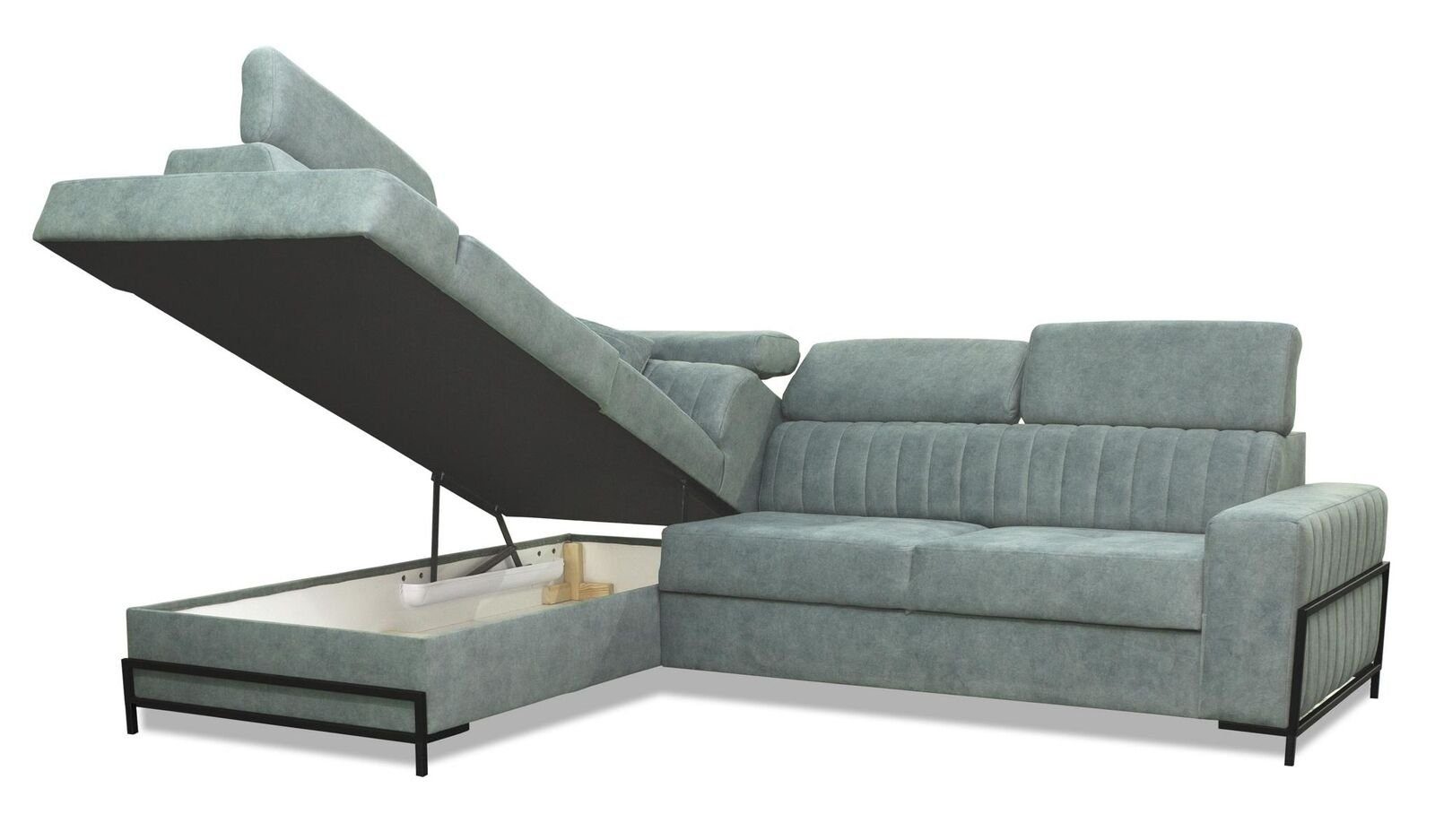 JVmoebel Ecksofa, Wohnzimmer L-Form Modern Sofa Couch Ecke Stoff Textil Design Luxus
