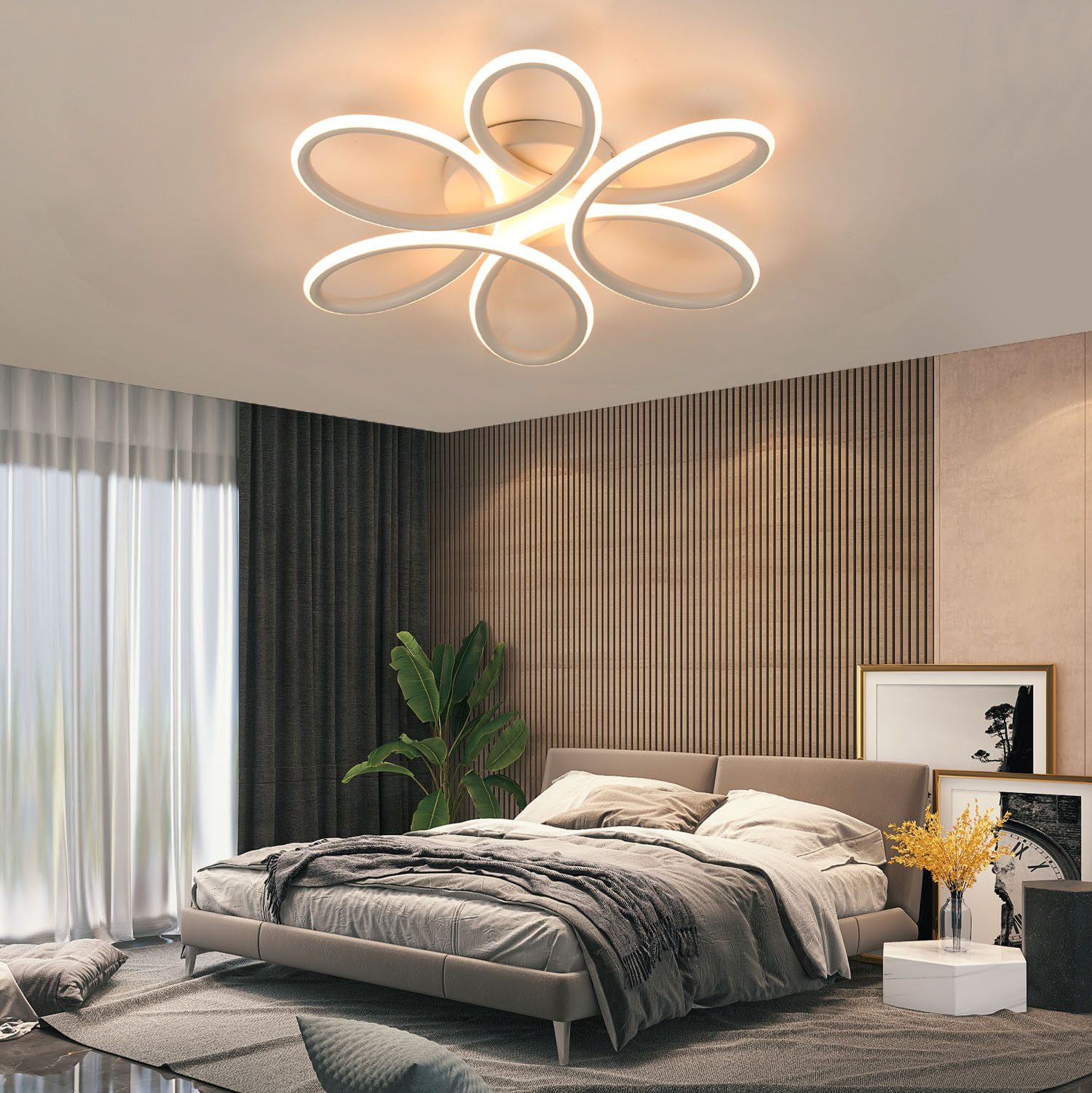 oyajia LED Deckenleuchte 60W/65W Modern Blumenförmiges günstig online kaufen