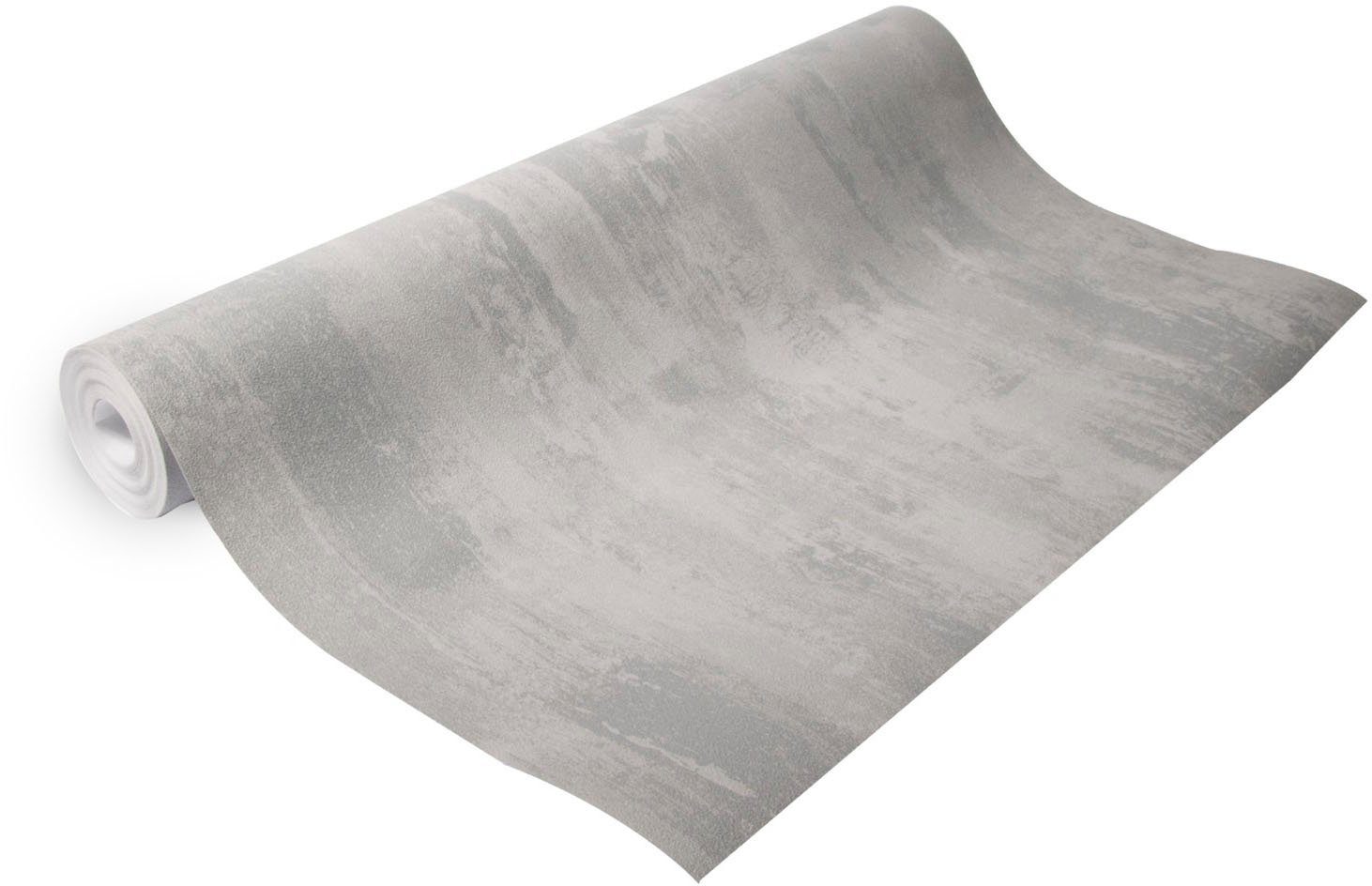Superfresco Easy Vliestapete Bellagio, geprägt, uni, (1 St), Grau - 10m x 52cm