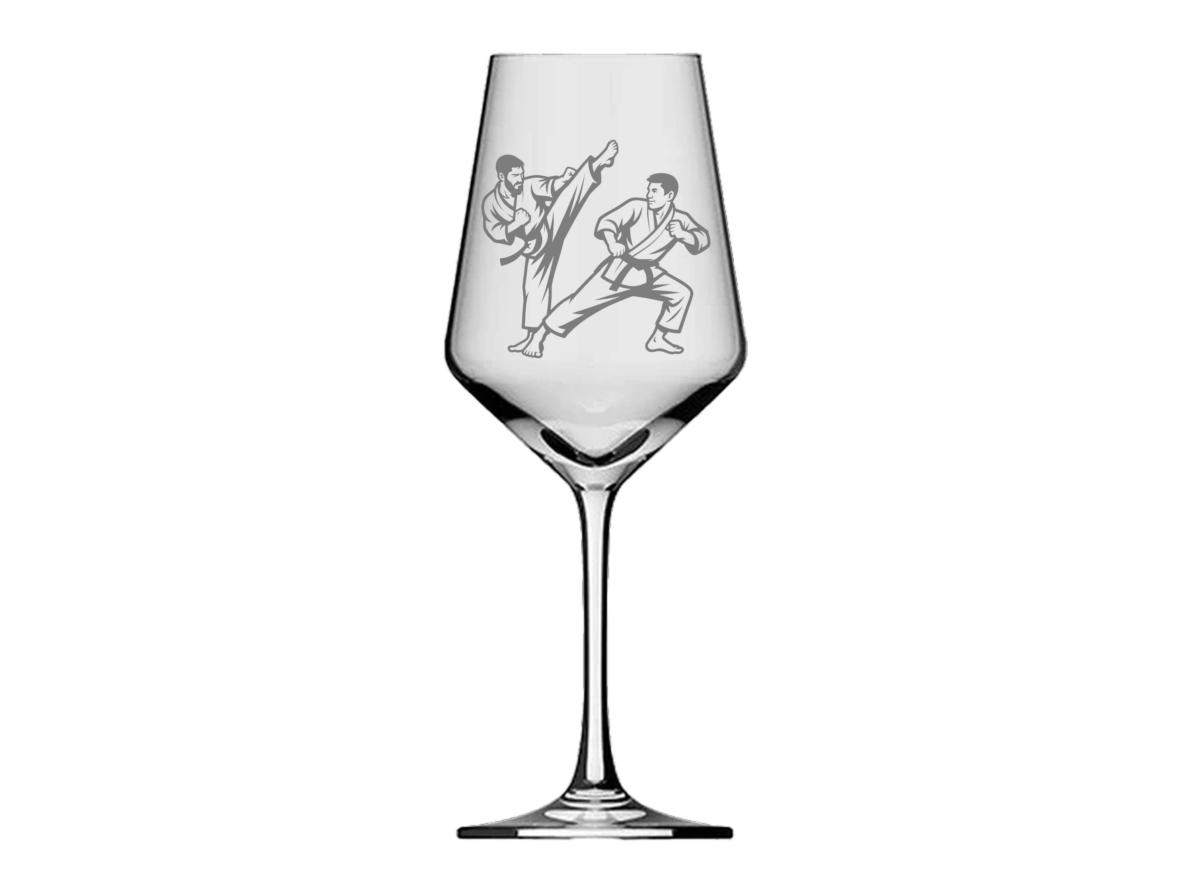 eXODA Weinglas Weinglas Gravur Kampfsport - 350ml absolut spülmaschinenfest, Glas, Atemberaubende Darstellung