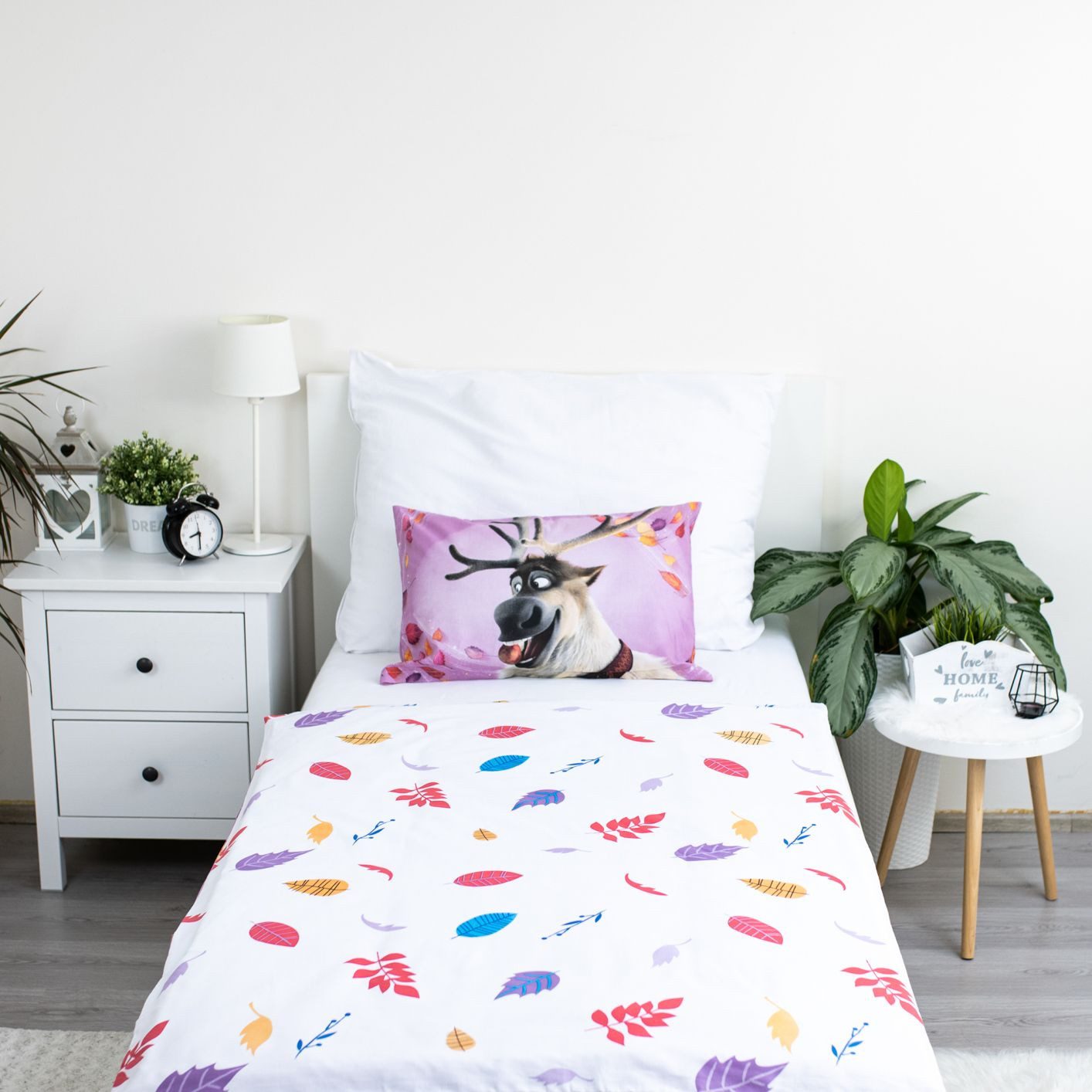 Disney Frozen Kinderbettwäsche Wendebettwäsche Disney Frozen Anna Elsa Olaf 2tlg. 100x135 + 40x60, Baumwolle, 2 teilig