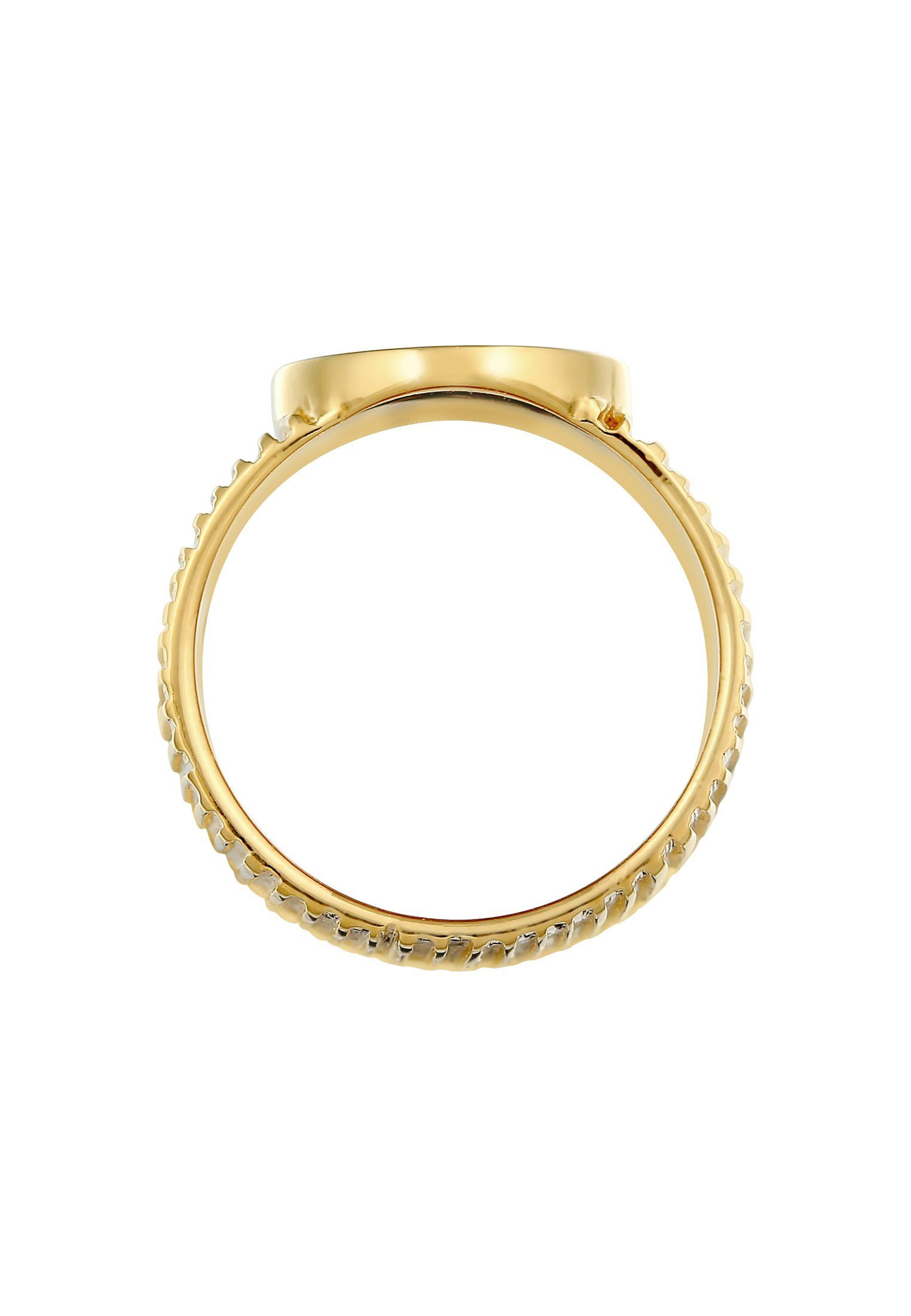 Elli Premium Siegelring Bandring Siegelring Relief Struktur 925 Silber