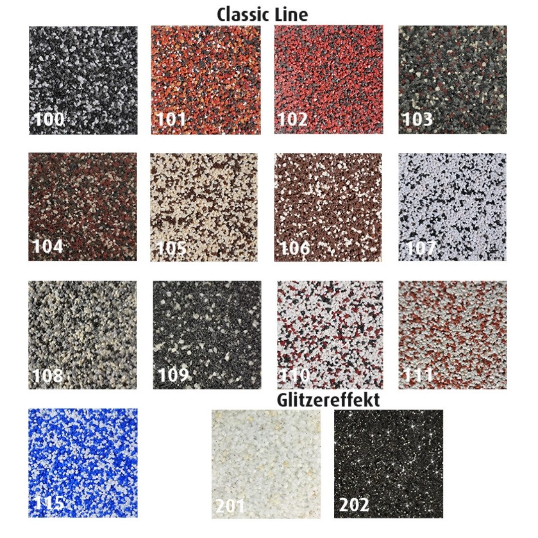 RyFo Colors Kunstharzputz RyFo Colors Buntsteinputz Classic Line schwarz/grau/weiß 25 kg Dekorativer Buntsteinputz, wetterbeständig, diffusionsoffen