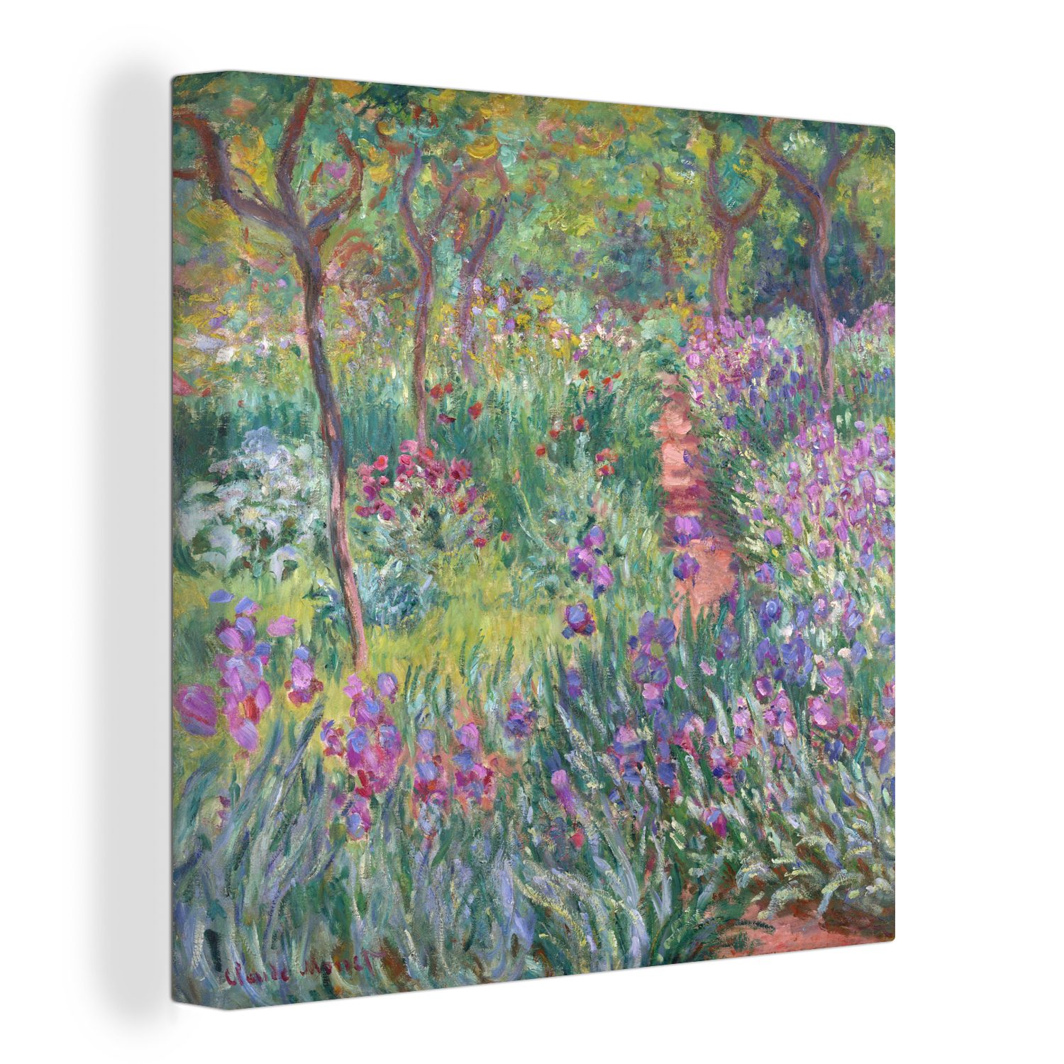 OneMillionCanvasses® Leinwandbild Der Garten des Künstlers in Giverny - Claude Monet, (1 St), Leinwand Bilder für Wohnzimmer Schlafzimmer