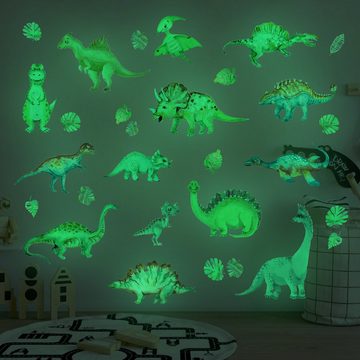Houhence Aufkleber Leuchtende Dinosaurier Wandtattoo,Dinosaurier Wandtattoo Kinderzimmer
