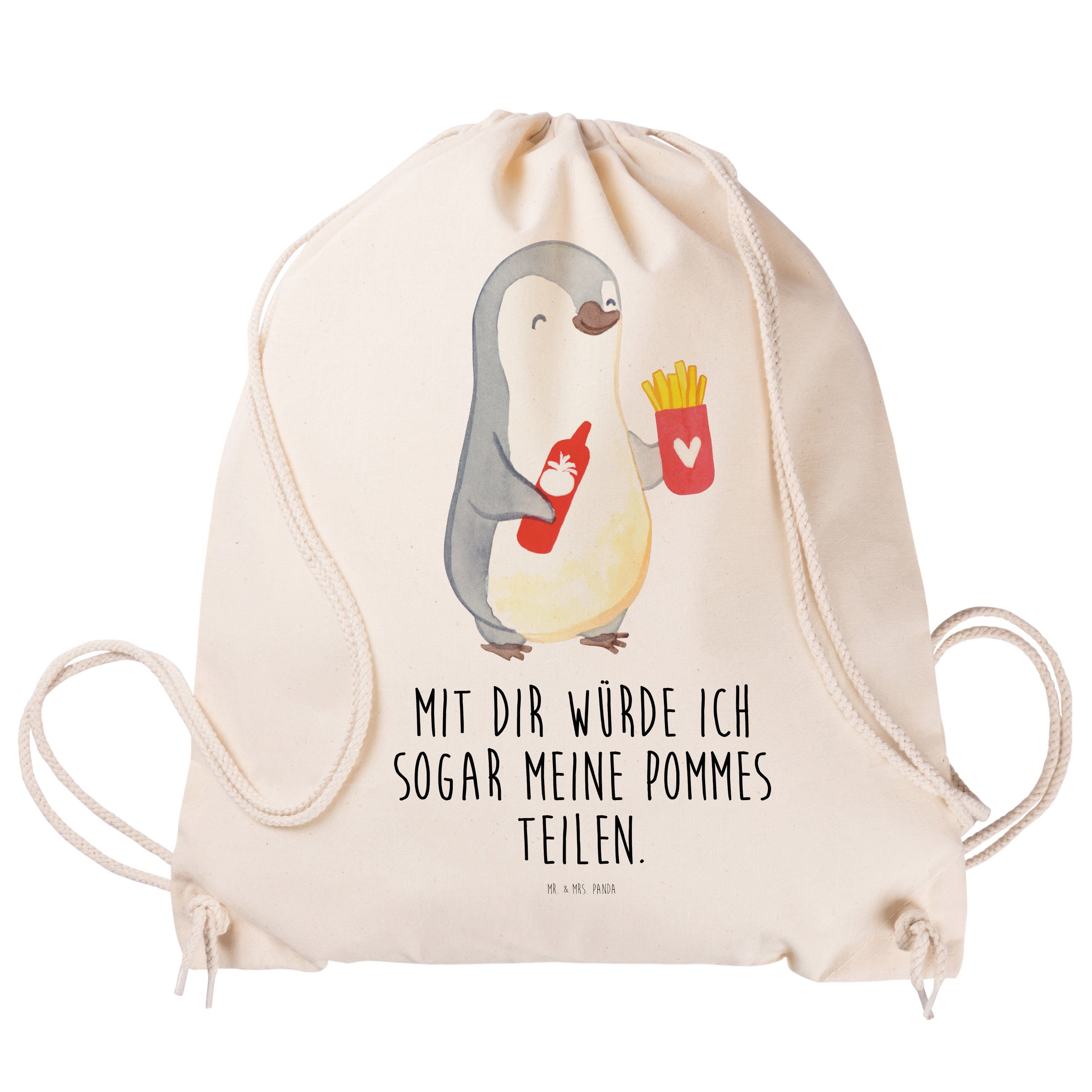 - Liebesgeschenk, Sporttasche - Transparent Mrs. Pinguin Spor Pommes (1-tlg) Panda Freund, & Mr. Geschenk,