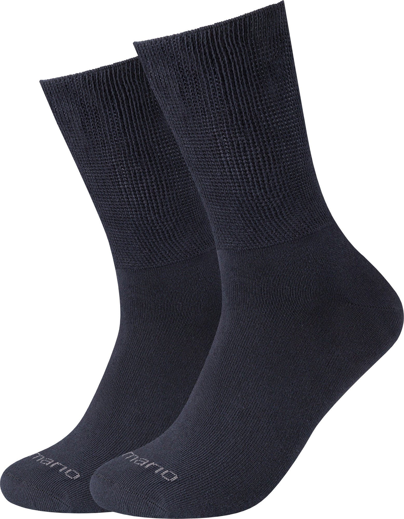 Camano Socken Unisex-Socken 2 Paar mit Softbund Uni marine