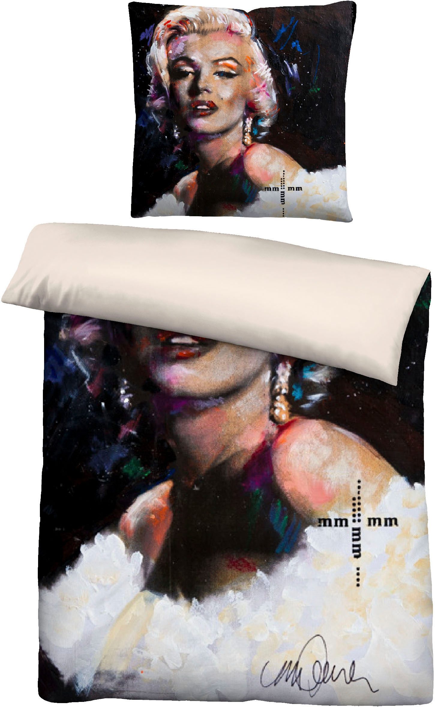 Castell - Markenbettwäsche Wendebettwäsche 561801 - Sid Maurer, Microfaser, 2 teilig, feiner Glanz + weicher Griff, pflegeleicht, ganzjährig einsetzbar, RV