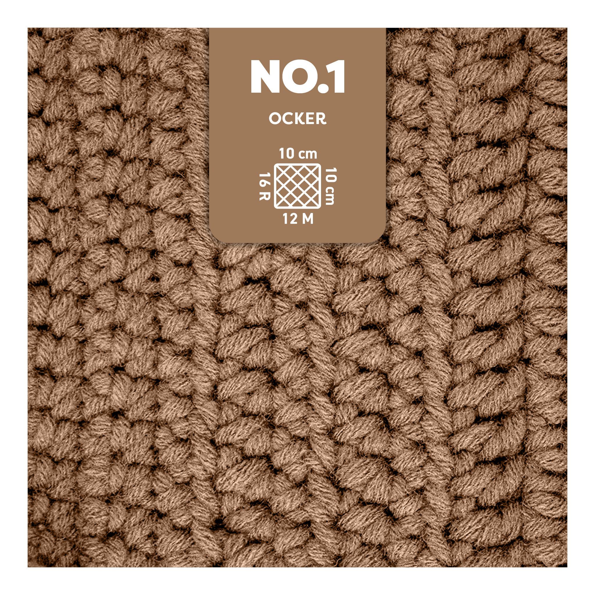 myboshi No.1 Wolle, Mützenwolle Häkelwolle, 55 m (1-St., No.1 Wolle Original Schnellstrickwolle), Uni
