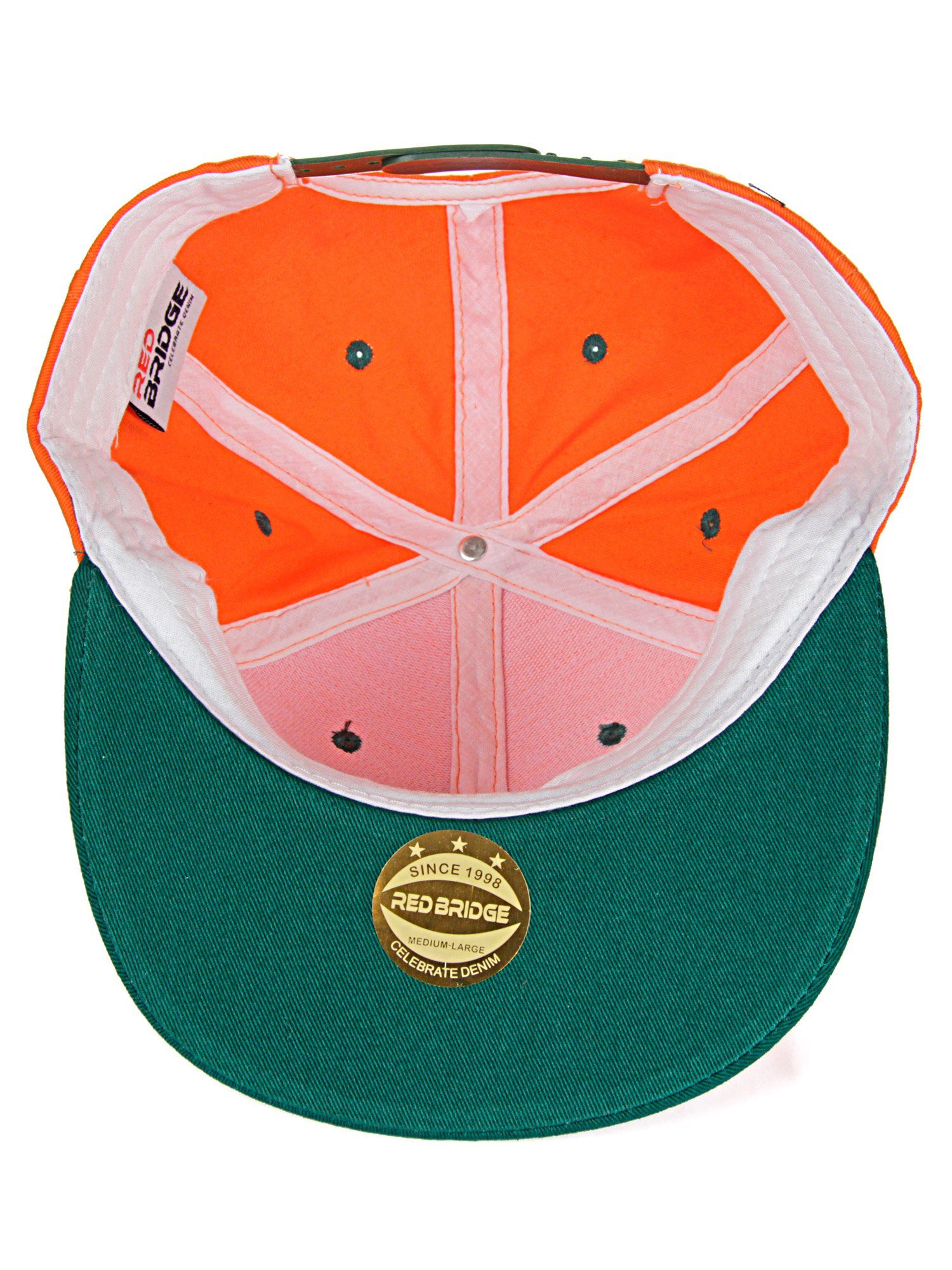 RedBridge Baseball Cap Wellingborough mit orange-grün Druckverschluss