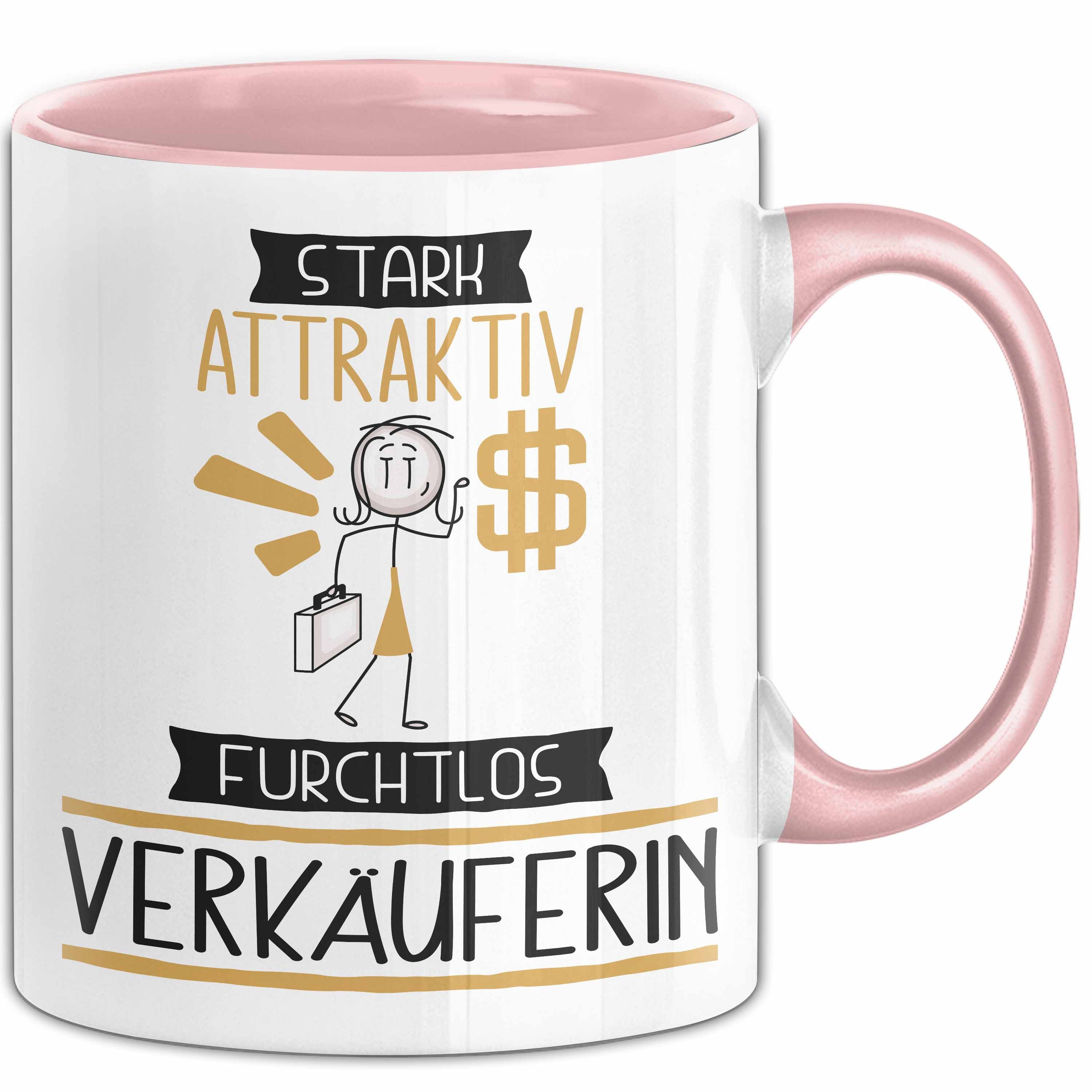 Trendation Tasse Verkäuferin Tasse Geschenk Becher Stark Attraktiv Furchtlos Verkäufe