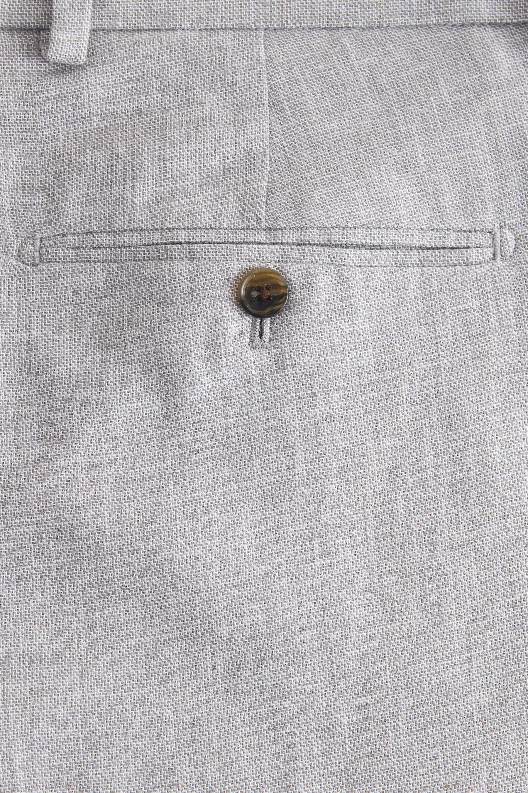Next Anzughose Strukturierte Tailored Fit Anzughose aus Leinenmix (1-tlg)