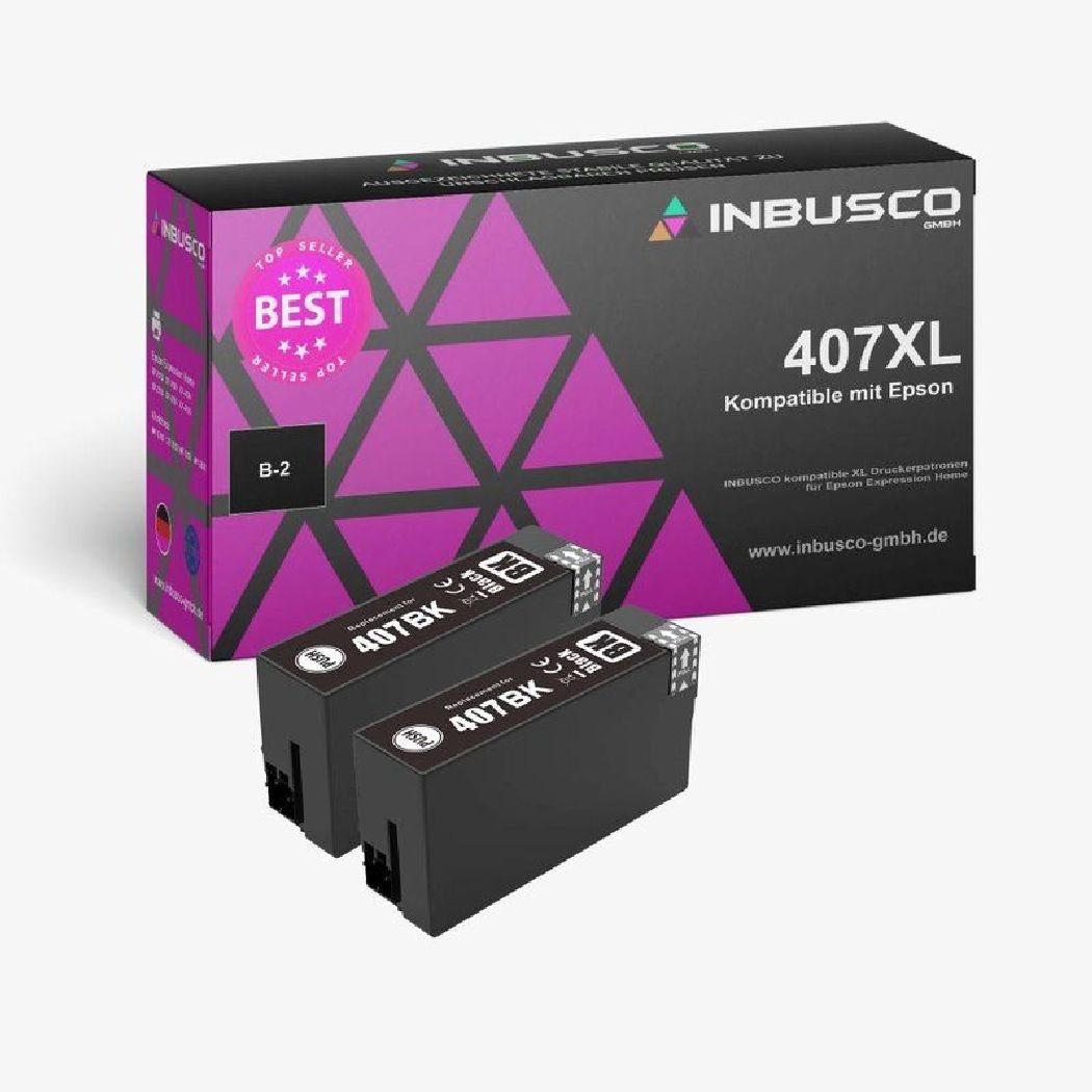 Inbusco Tintenpatronen T407XL kompatibel mit Epson WorkForce Pro : WF 47 ... Tintenpatrone