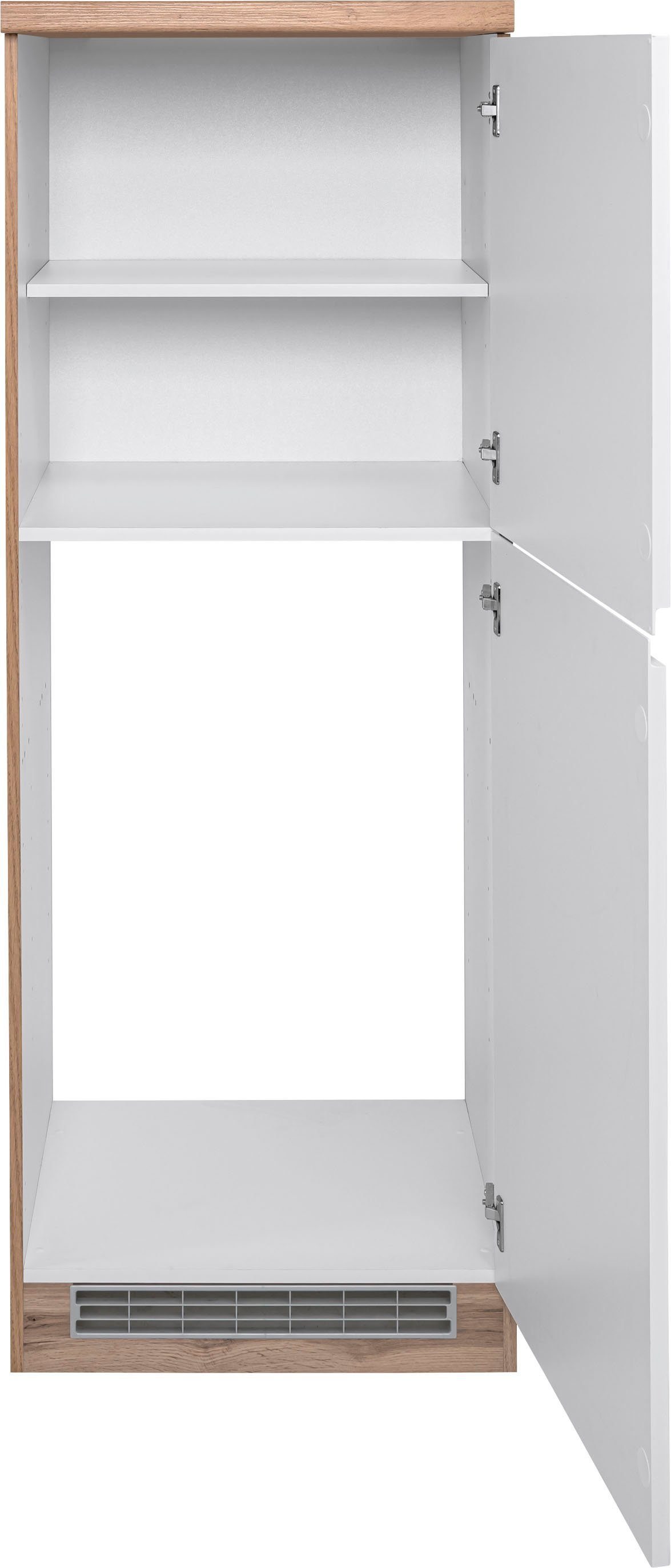 Umbauschrank Kühlschrankumbau wotaneiche/weiß hochwertige MÖBEL | cm breit, Matt MDF-Fronten >>Bruneck<< Bruneck HELD 60 wotaneiche