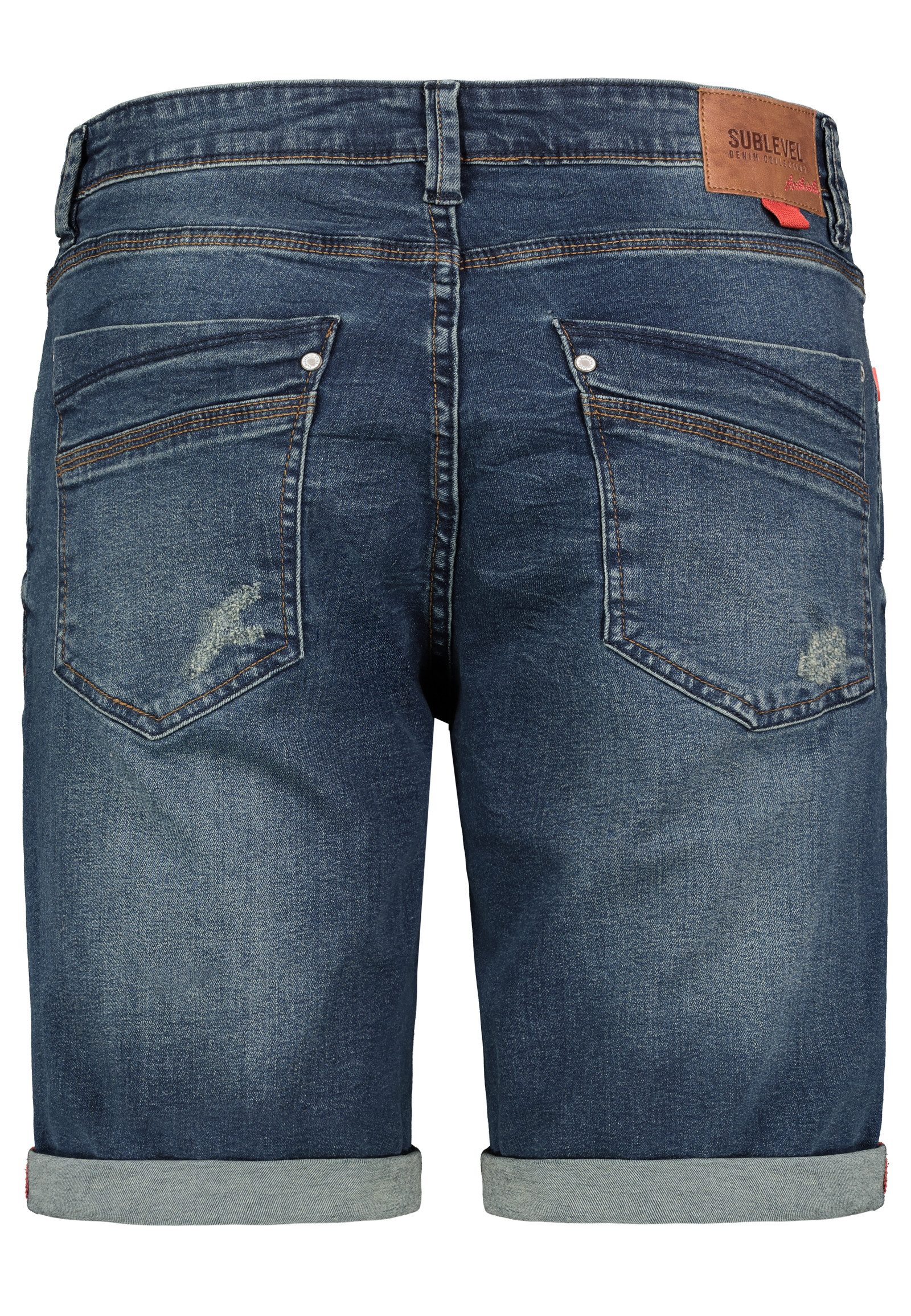SUBLEVEL Jeansshorts Denim-Style mit Distressed Design günstig online kaufen