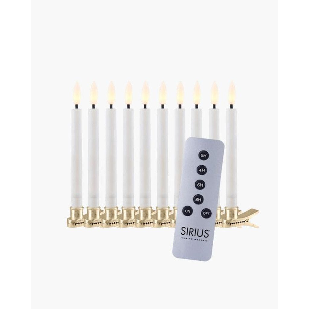 Sirius Home A/S LED-Kerze Baumkerzen Sille 11cm batteriebetrieben weiß (10- günstig online kaufen