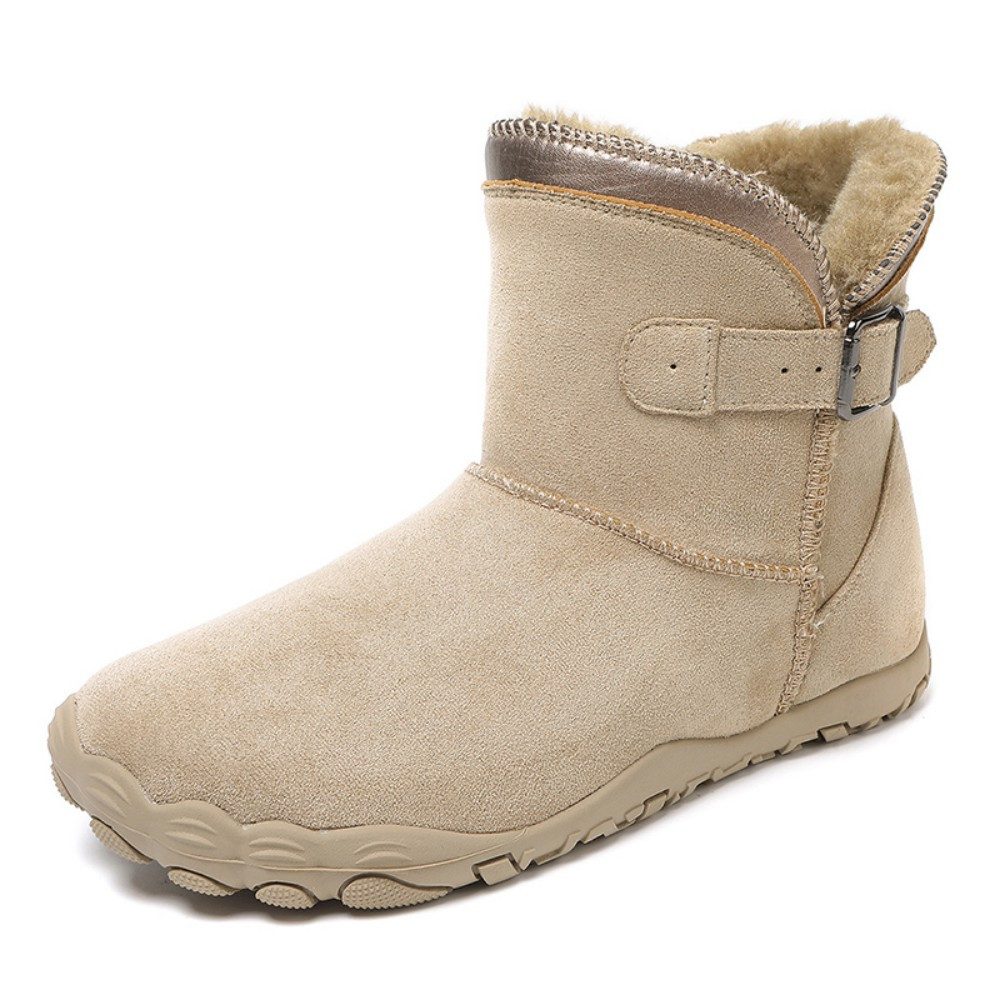 HUSK'SWARE Warmes Innenfutter Snowboots (Knöchelhoher Schnitt, Modisches Design) Weiche Veloursleder-Optik