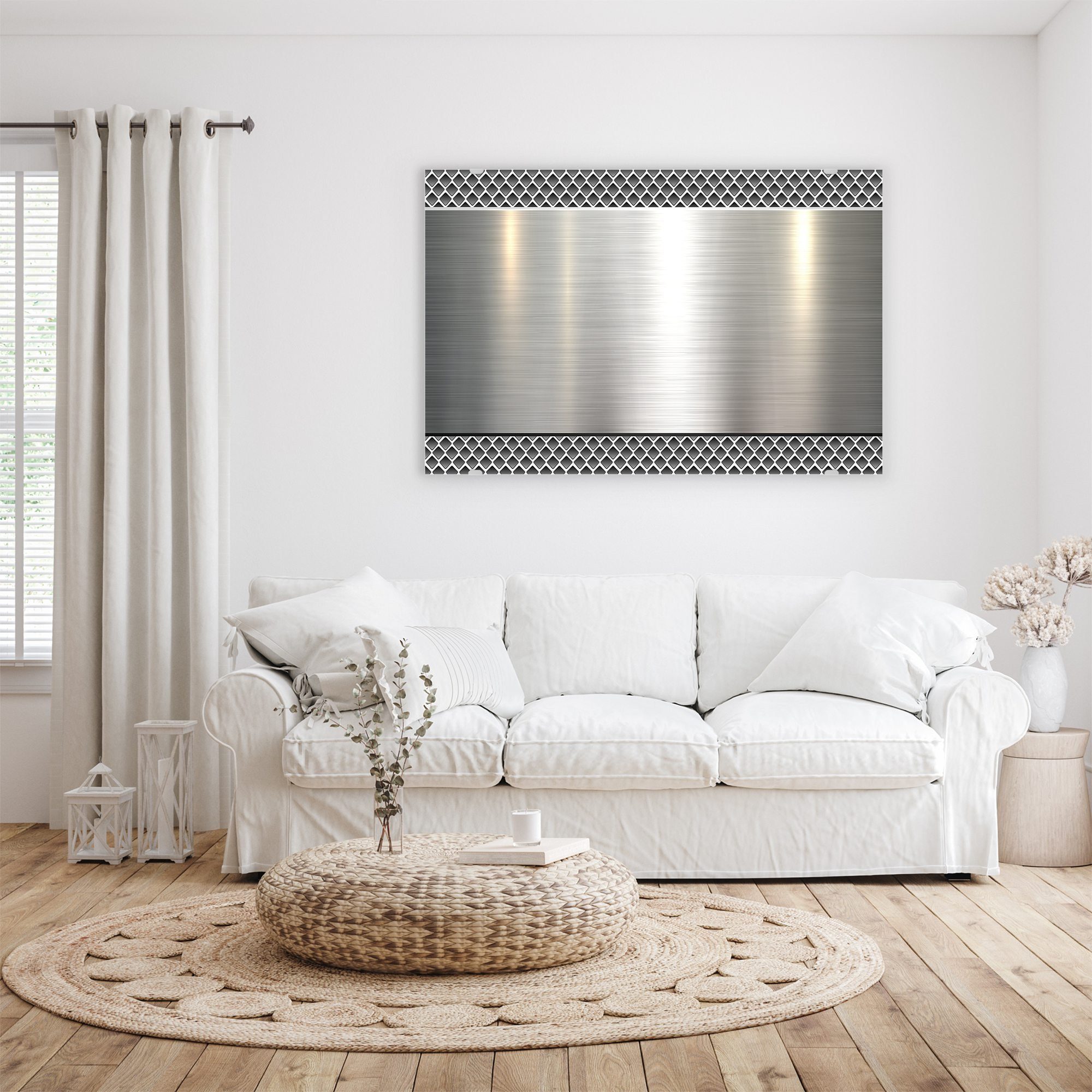 Primedeco Glasbild Wandbild Poliertes Metall mit Aufhängung, Texturen (21 v günstig online kaufen