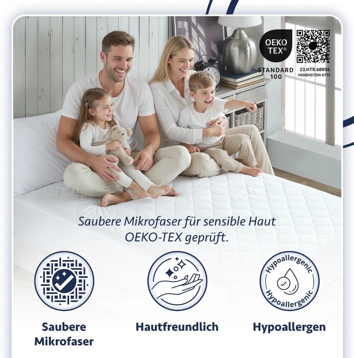 Matratzenschoner Wasserdichter Gesteppter Mikrofaser Matratzenschoner Formeya – Bild 5 von 5