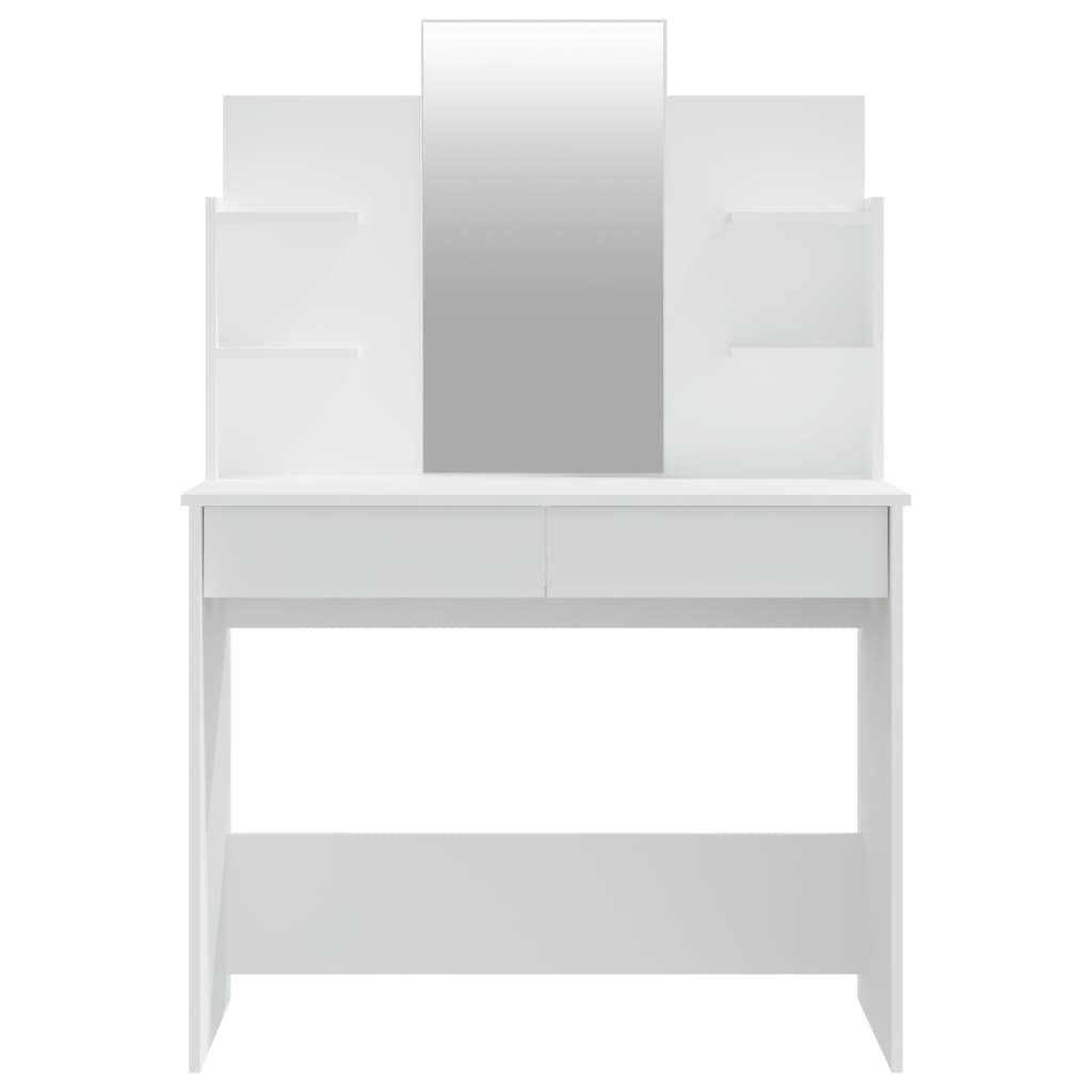 (1-St) Weiß Spiegel Weiß cm Schminktisch Schminktisch 96x40x142 | mit Weiß vidaXL