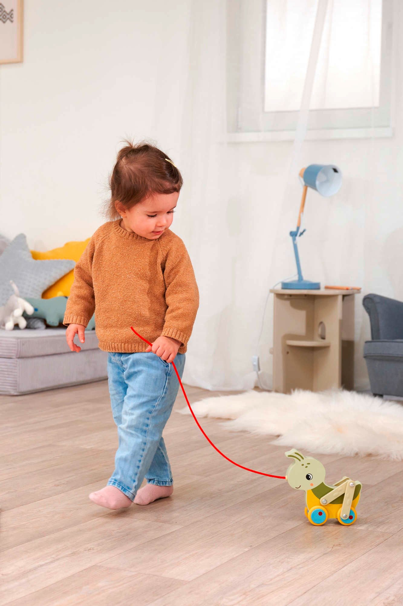 Eichhorn Nachziehspielzeug Baby Babywelt Rollspielzeug Holz Nachzieh-Grashüpfer 100006803