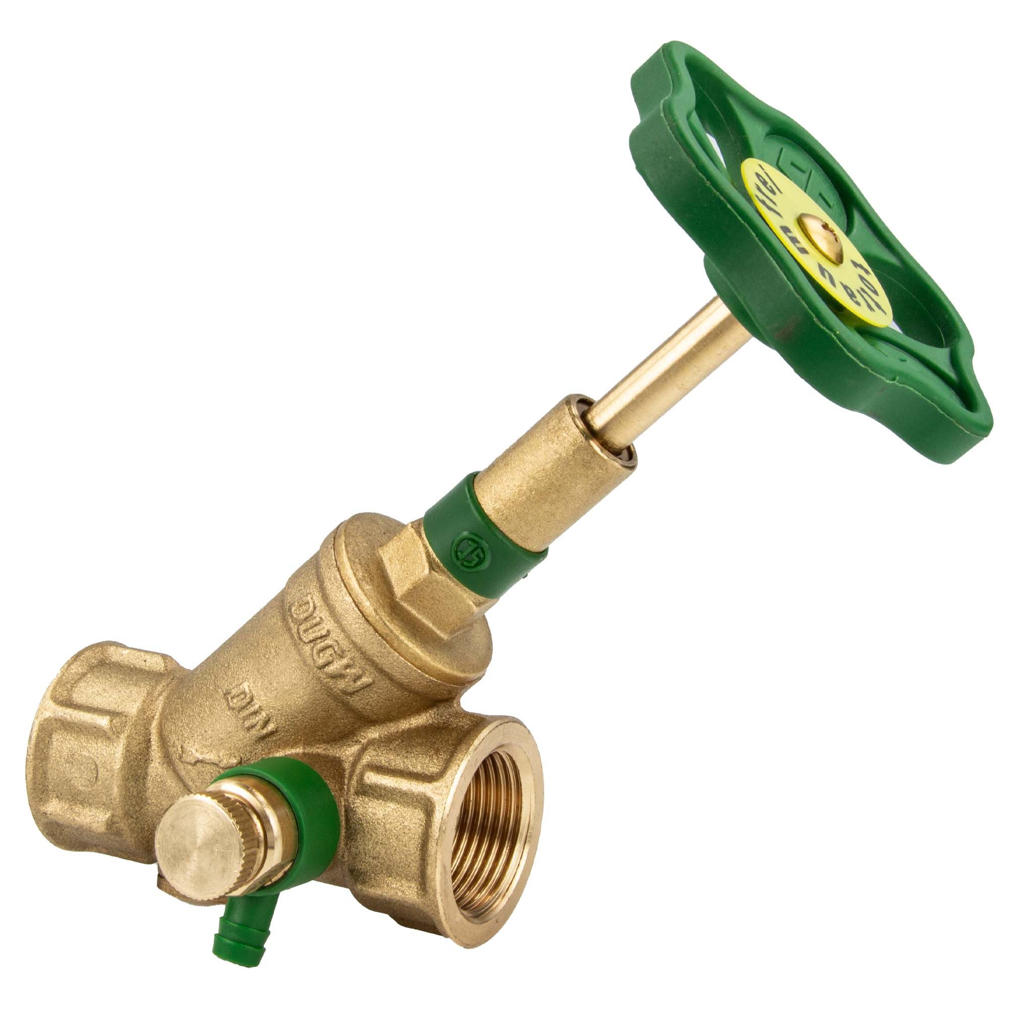 Schlösser Absperrventil KFR - Schrägsitzventil mit Rückflussverhinderer und Entleerungsventil, Zulassungen: DVGW für Trinkwasser