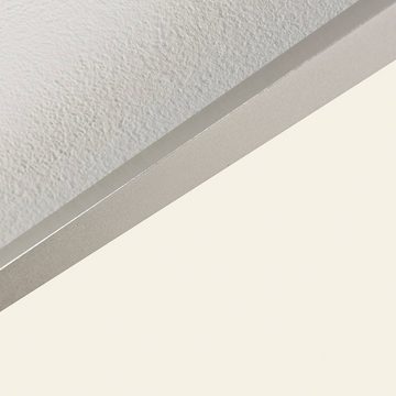 Arcchio LED Panel Arthur, LED-Leuchtmittel fest verbaut, universalweiß, Modern, Aluminium, PMMA, silber, weiß, inkl. Leuchtmittel, Bürolampe