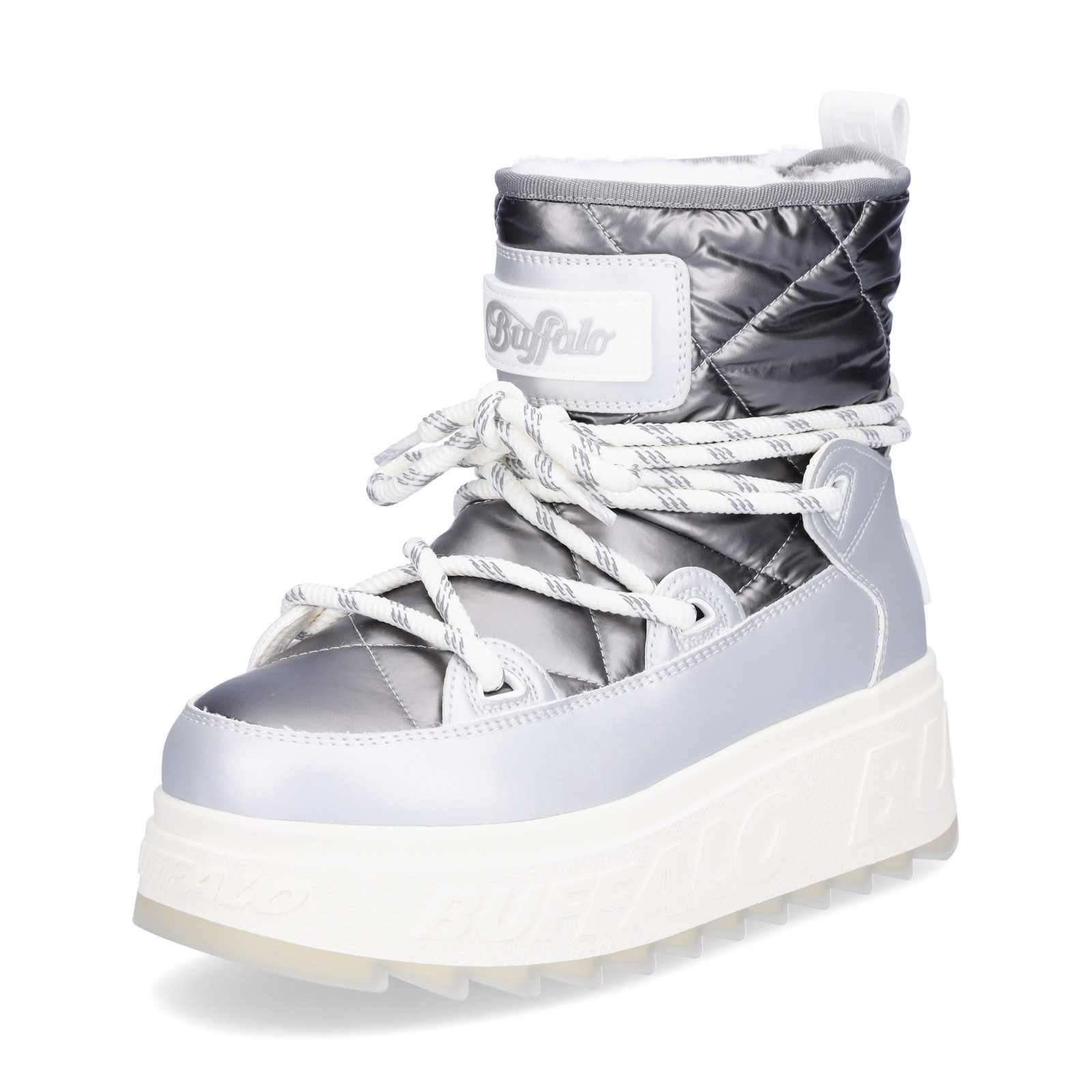 Buffalo Buffalo Damen Moonboot Eliza Snow silber Ankleboots