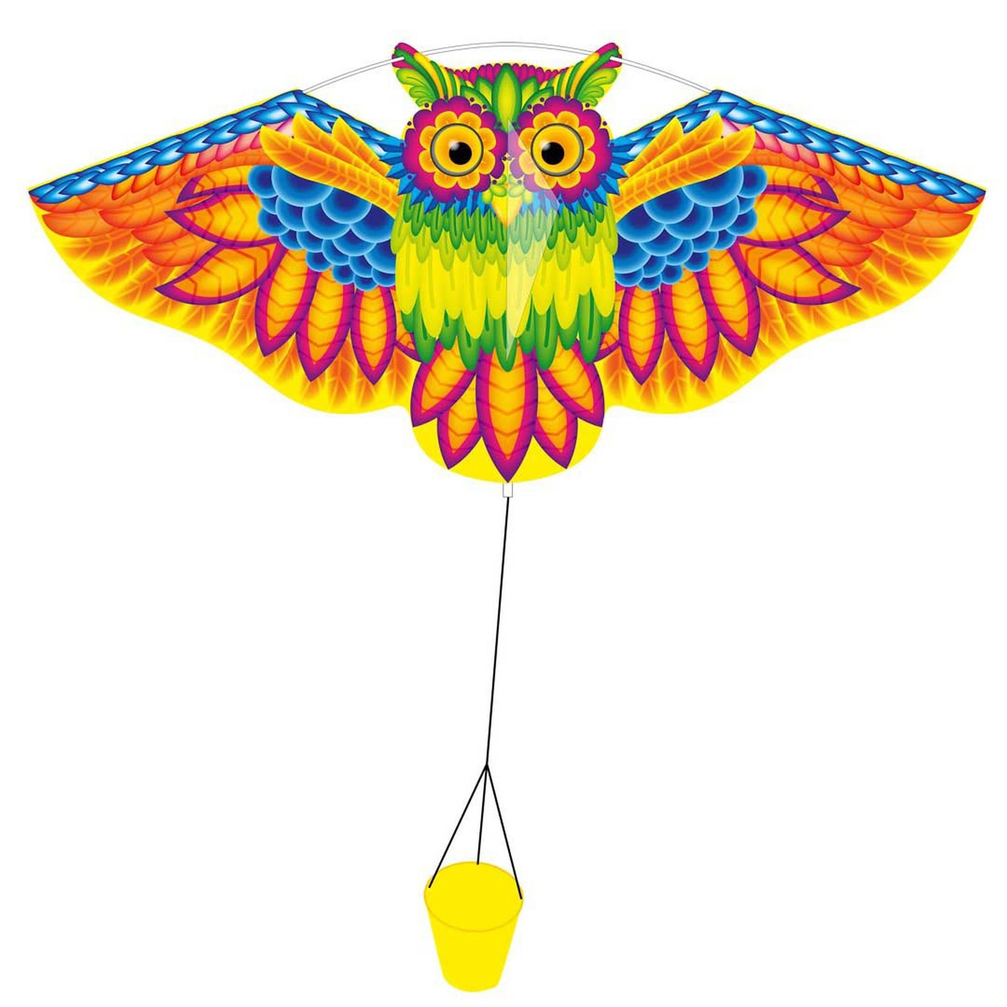 Ecoline Flug-Drache Ecoline Kinderdrachen Flashy Owl Kite
