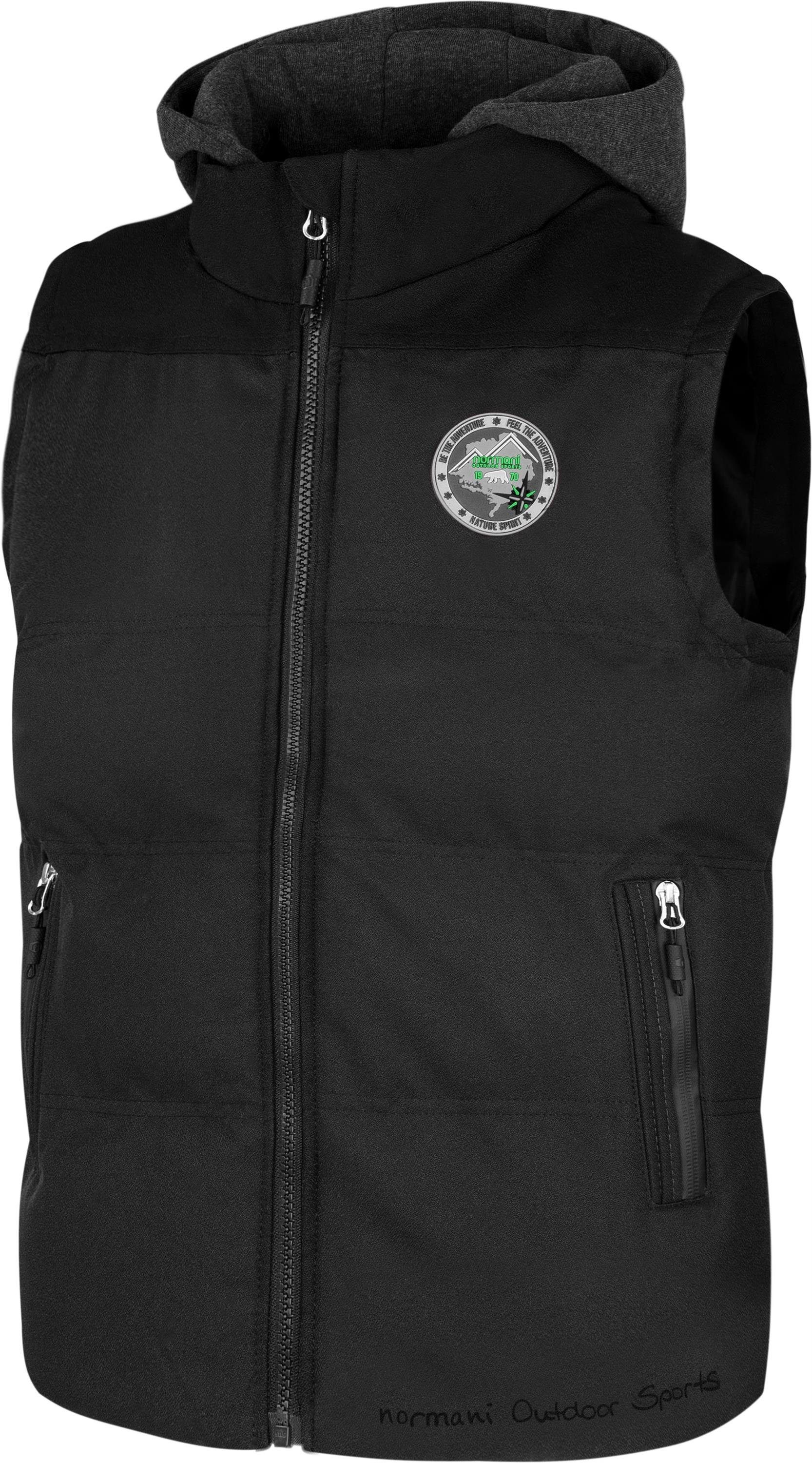normani Steppweste Kinder Weste Skien (1-tlg) Unisex Wattierte Winterweste - winddichter Bodywarmer Weste mit Kapuze