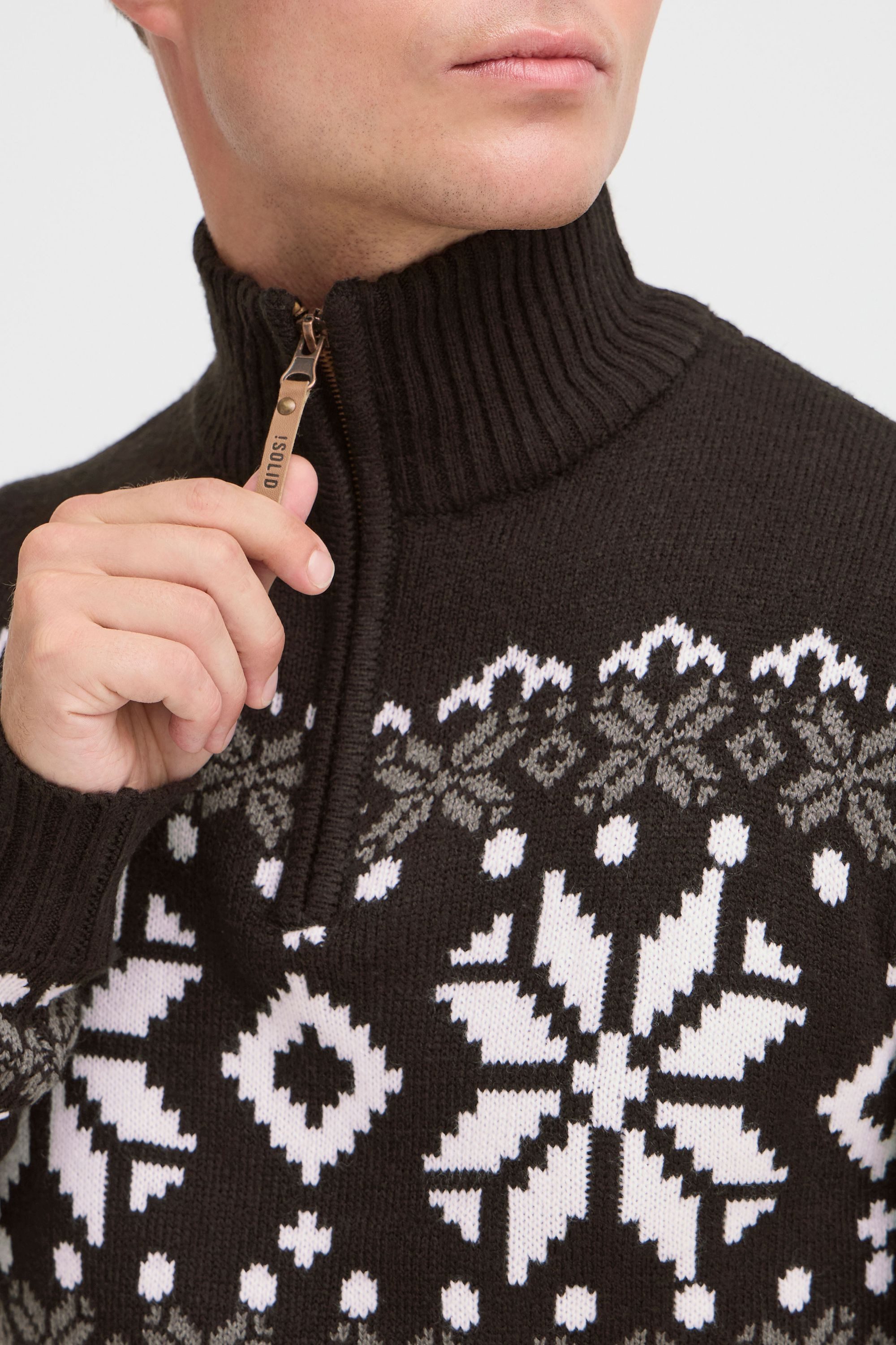 !Solid Troyer SDNorwin Strickpulli mit Norweger Strickmuster