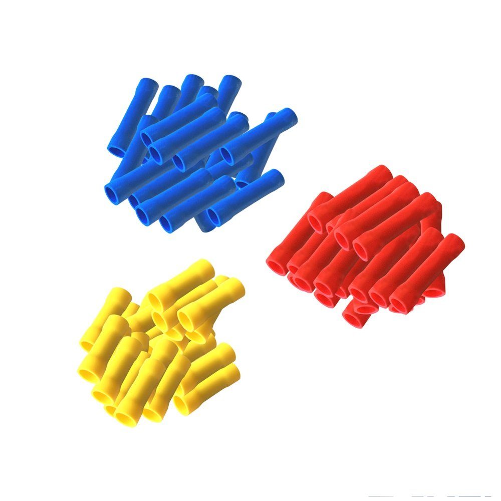 Verbinder ARLI 300 x Stossverbinder isoliert 0,5 - 1,5 mm² (100 x rot 100 x blau 100x gelb)