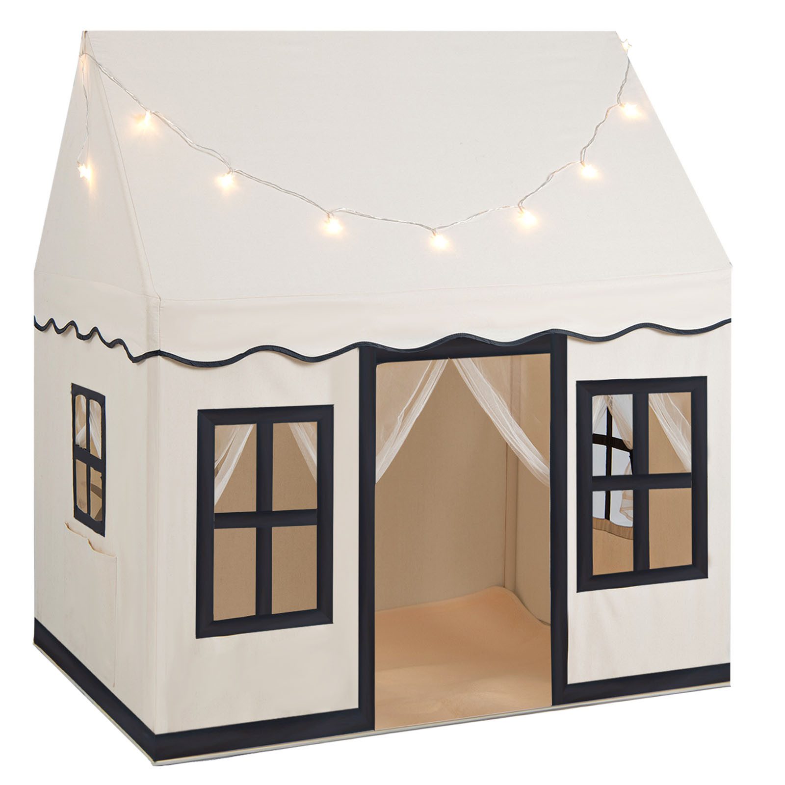 COSTWAY Spielzelt Spielhaus, Tipi Zelt mit Sternenlichtern & Taschen günstig online kaufen