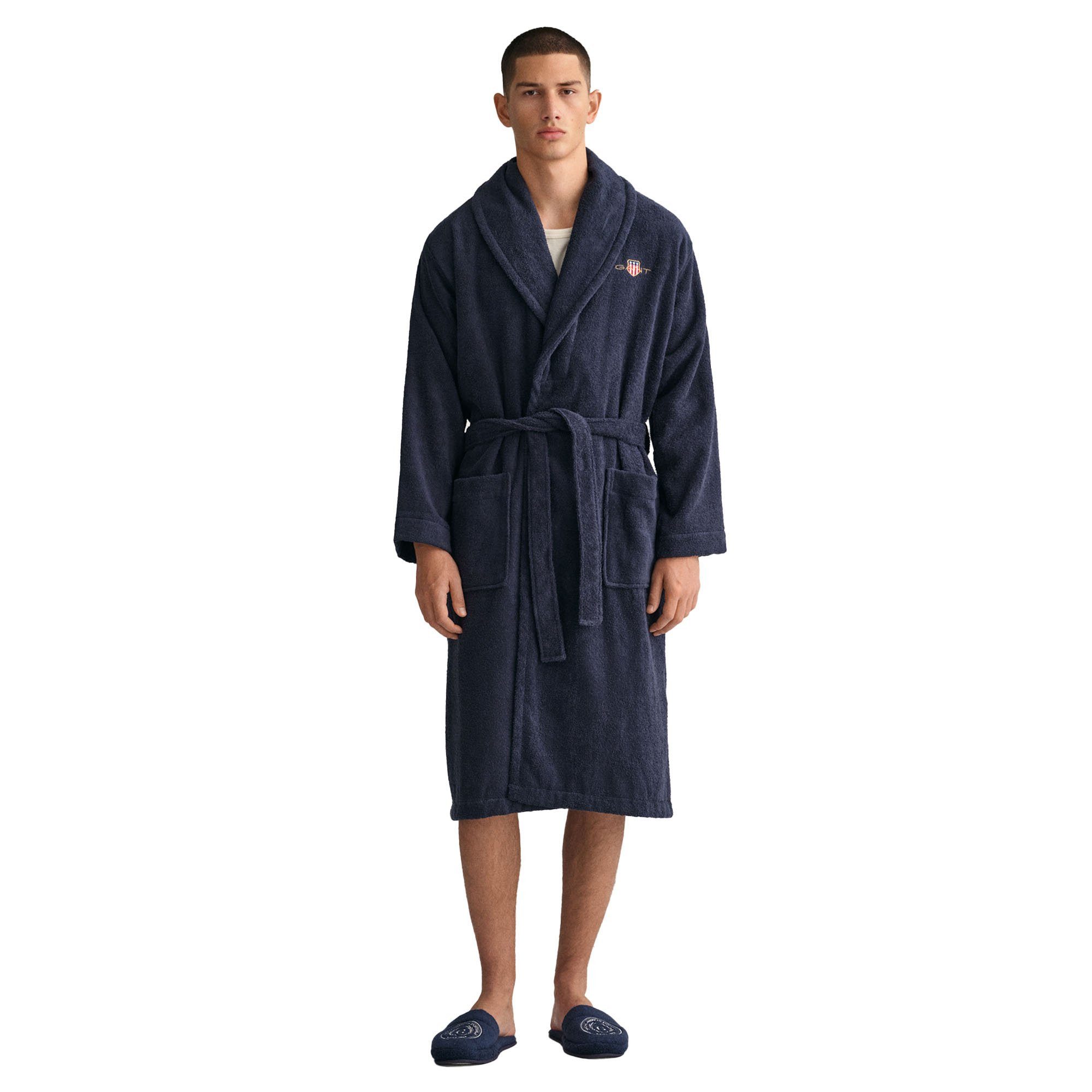 Gant Bademantel Unisex Bademantel Baumwolle, Baumwolle
