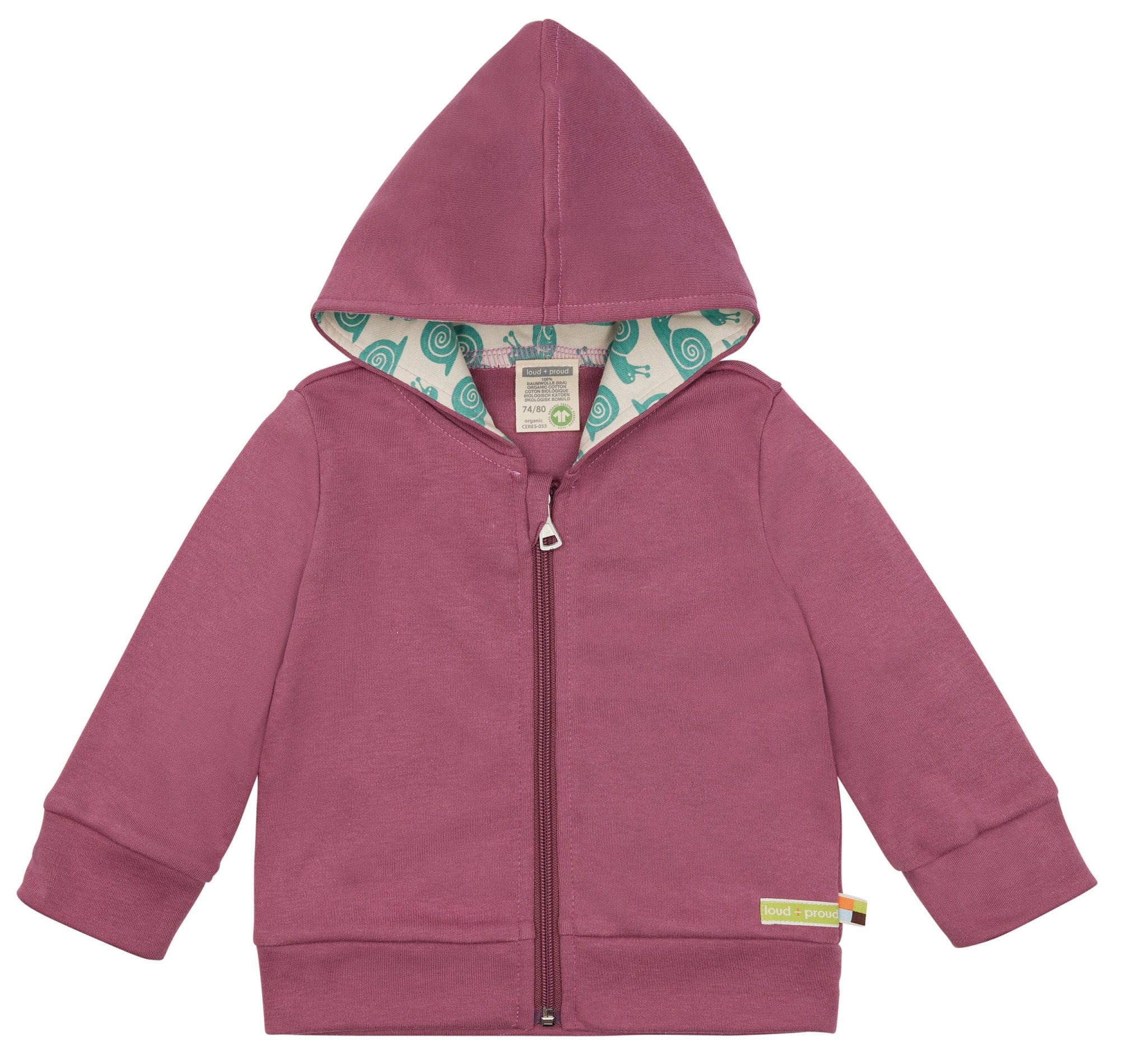Kapuzensweatjacke aus leichtem Interlock