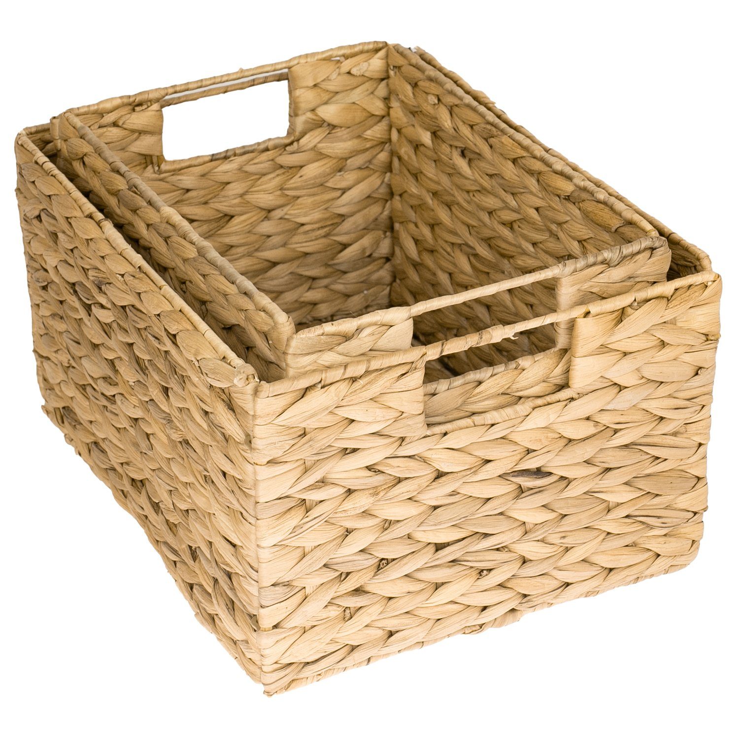 HMF Aufbewahrungskorb faltbarer Korb geflochten aus Wasserhyazinthe Seegras günstig online kaufen