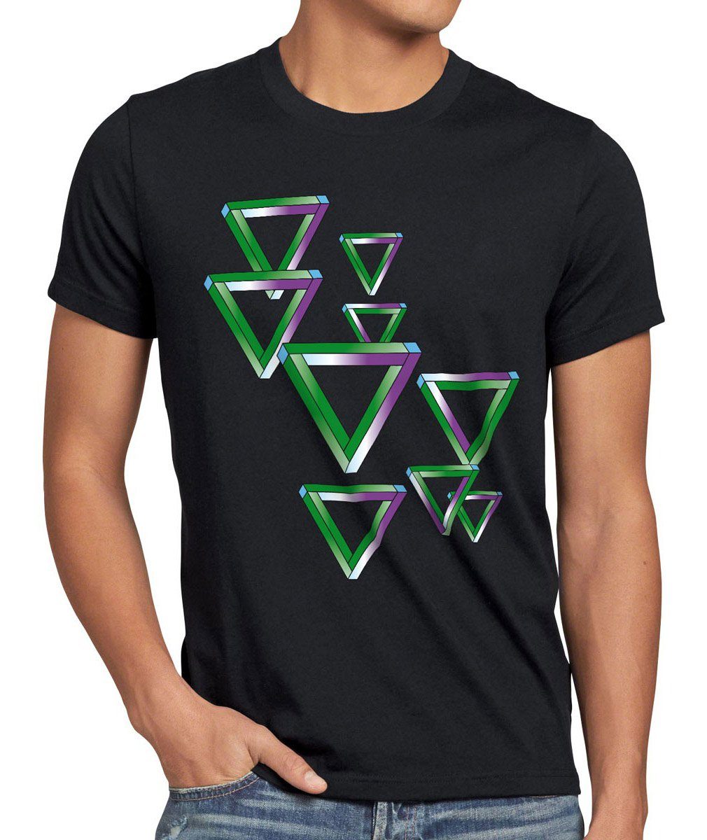 style3 Print-Shirt Herren T-Shirt Triangles Sheldon big cooper theory bang leonard triangel dreieck schwarz