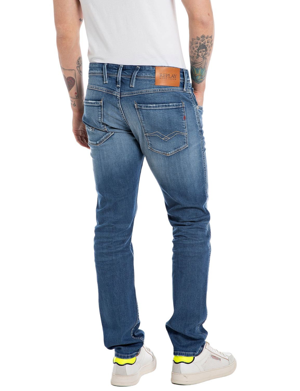 mit Slim-fit-Jeans Stretch Replay ANBASS