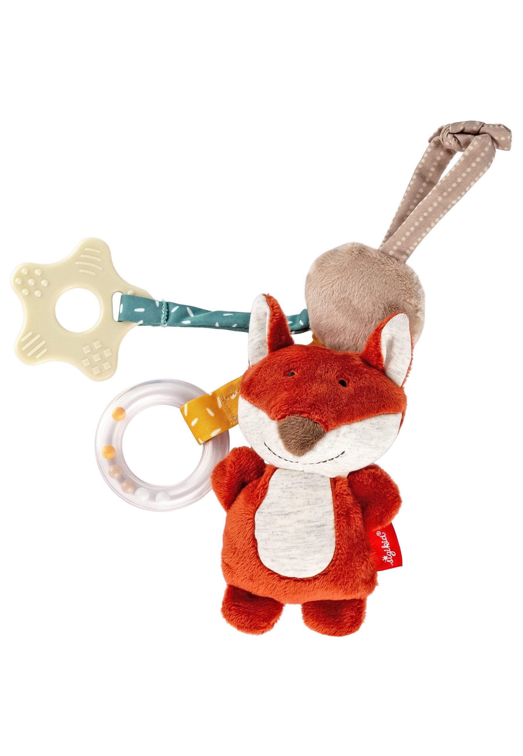 Sigikid Kinderwagenanhänger Anhänger Rassel Fuchs, 7 senses für Babys Unisex (1-tlg)