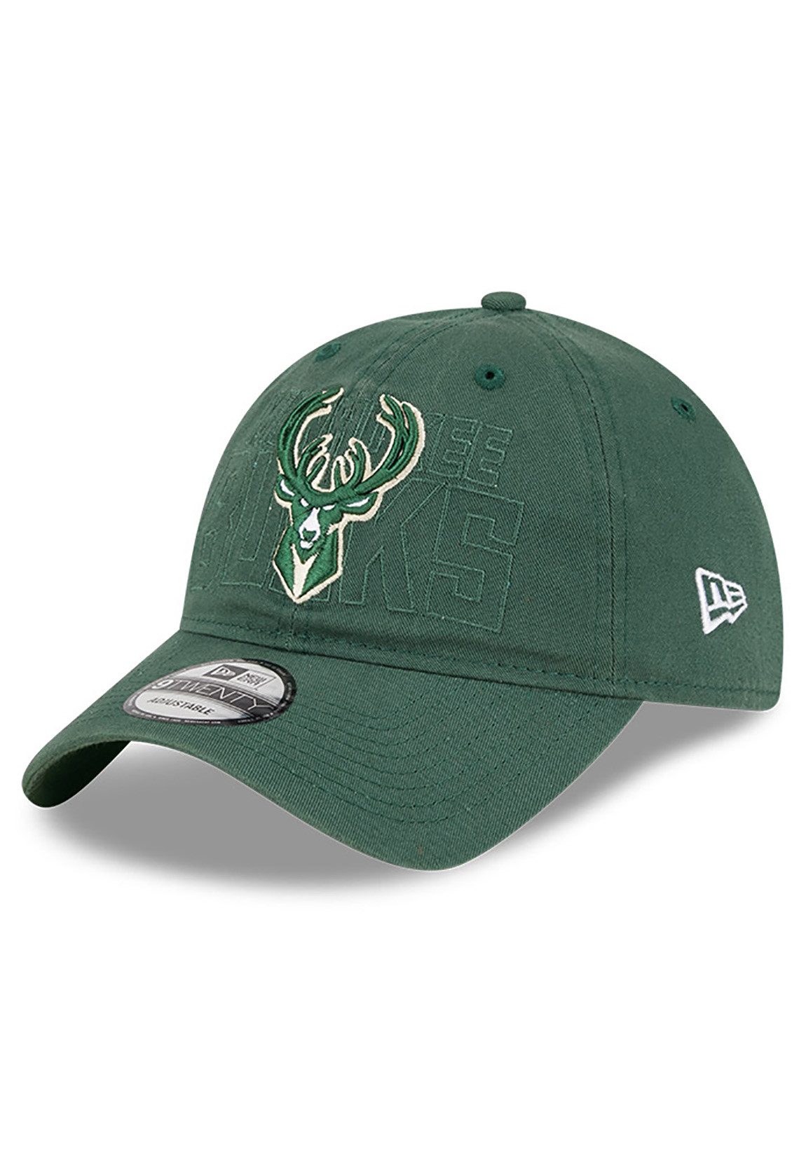 Baseball Cap New Era 2023 NBA Draft 9Twenty Adjustable Cap MILWAUKEE BUCKS Grün
