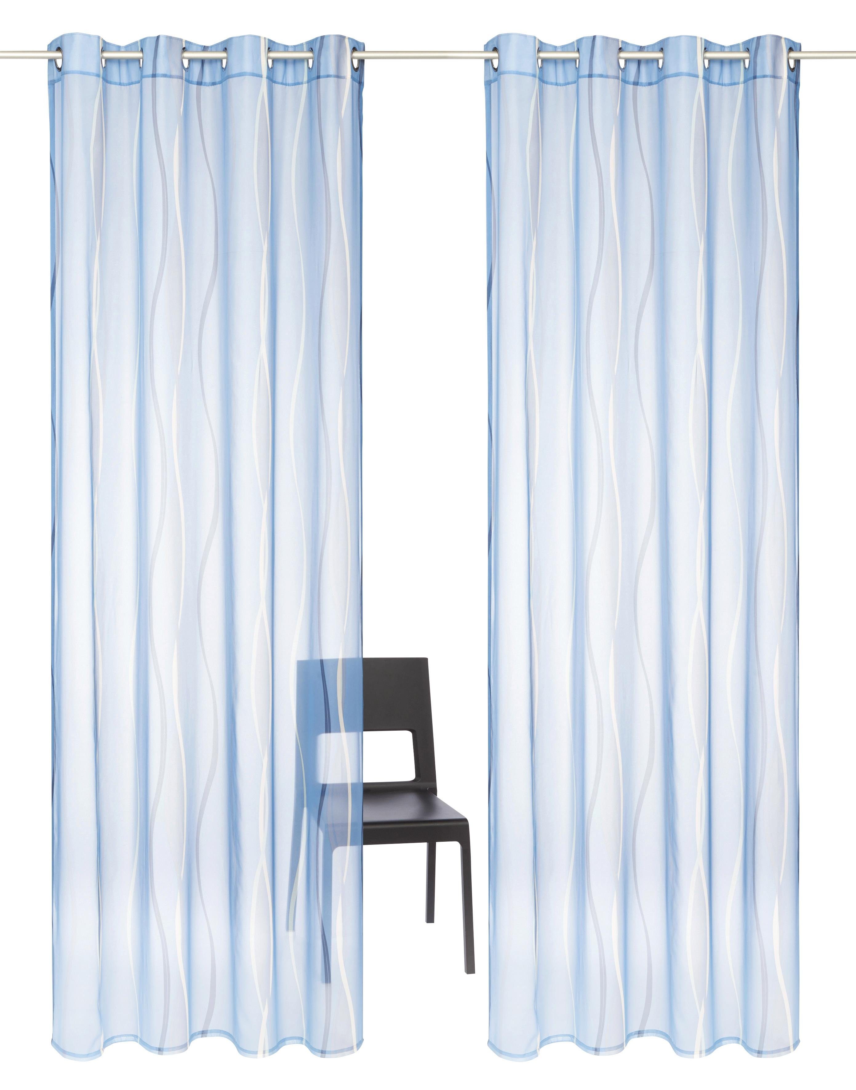 OTTO home Gardine Dimona (2 St), Ösen, transparent, Voile, 2er-Set, transparent, Voile, Polyester