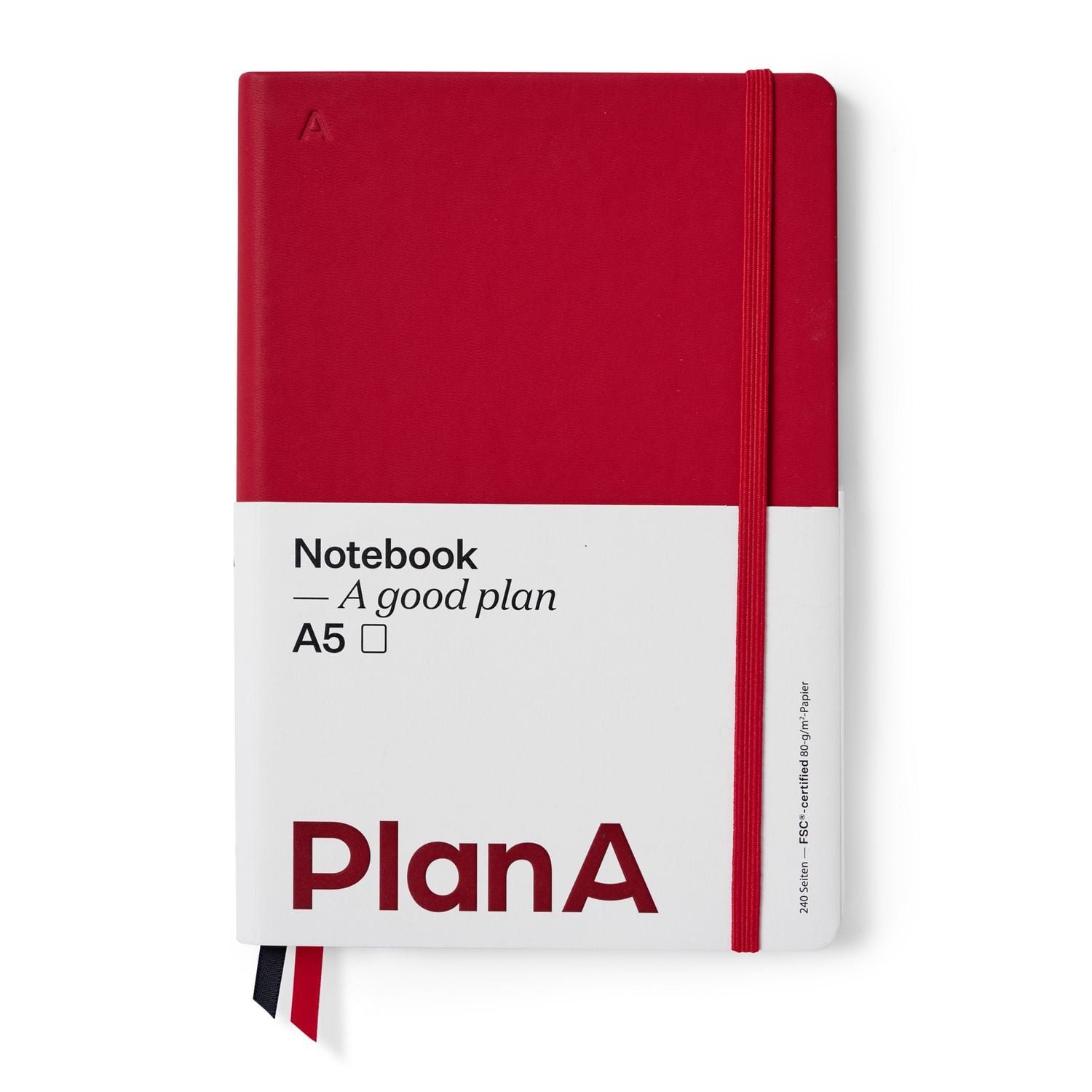 Notizbuch Notizbuch A5 Hardcover Blanko Berry Red