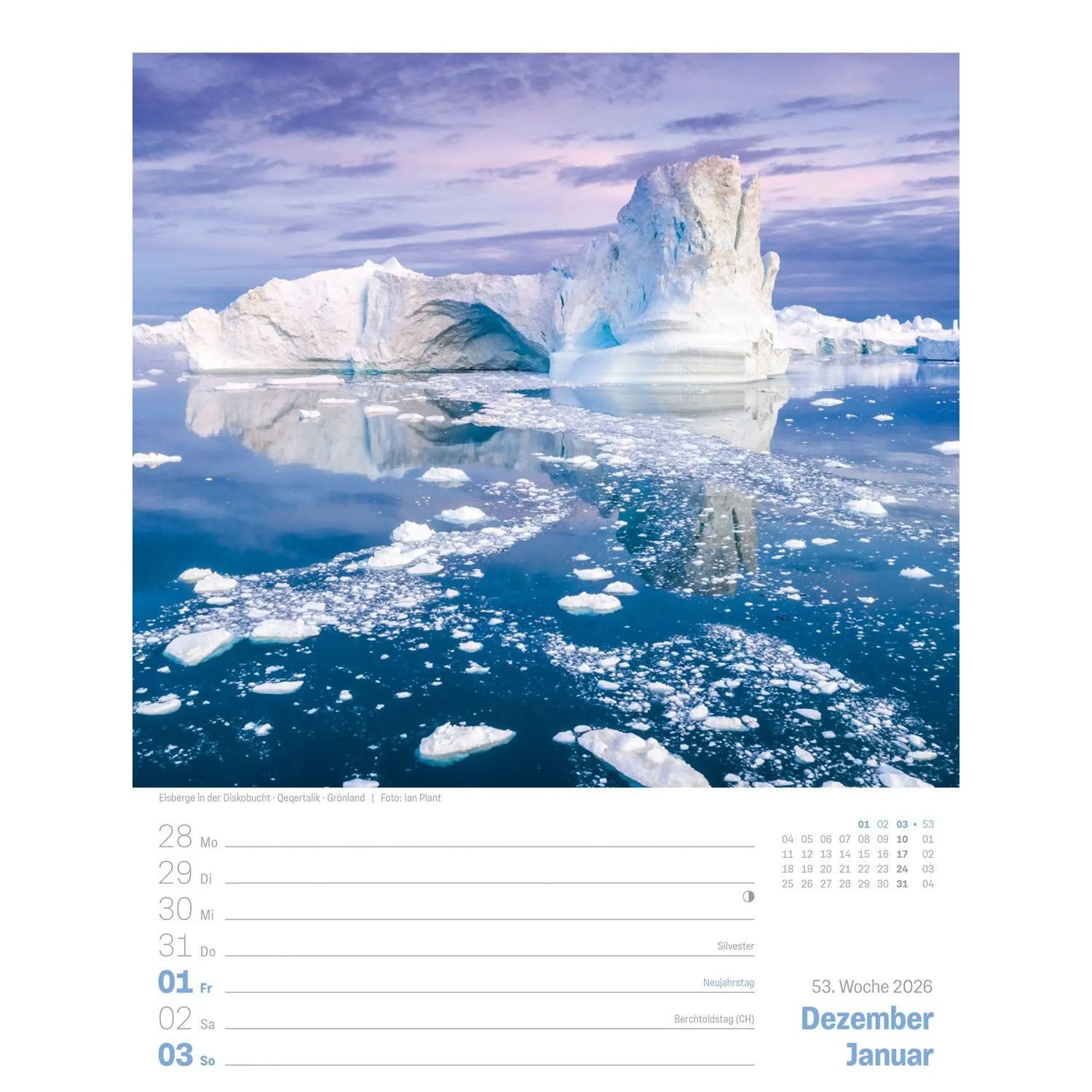 Ackermann Wandkalender Planet Erde Wochenplaner Kalender 2027, Landschaften der Welt