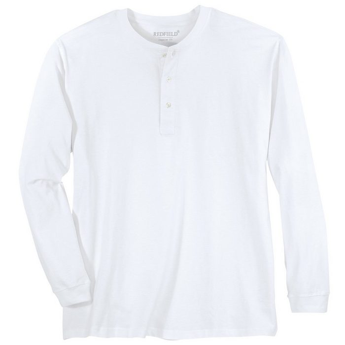 redfield Langarmshirt Übergrößen Serafino Langarmshirt in weiß