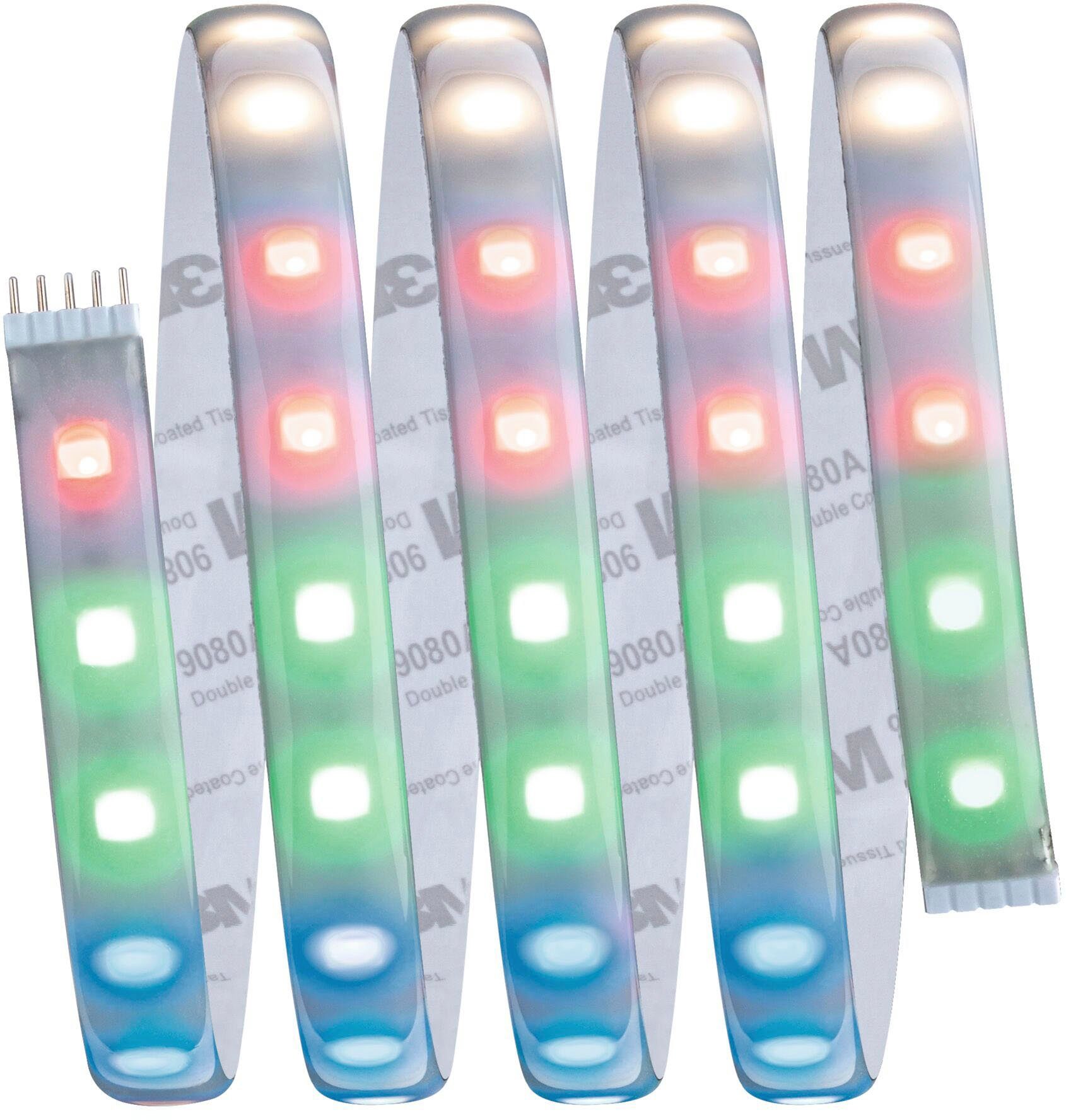 MaxLED Basisset 1-flammig Paulmann beschichtet, LED-Streifen 500 1,5m IP44 18W RGBW+ 440lm/m