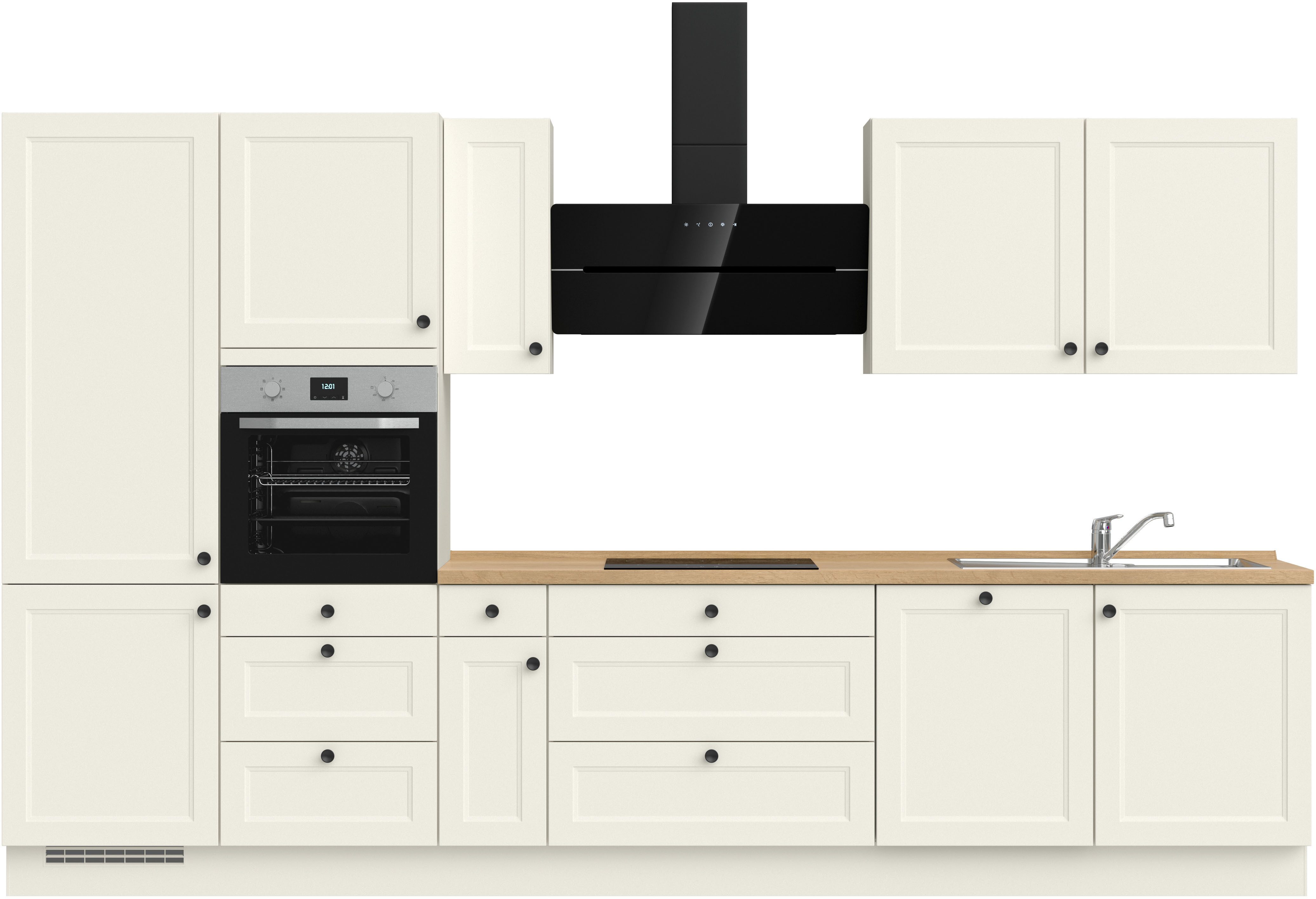nobilia® Кухниzeile "Cascada II", vormontiert, Breite 360 cm, Ausrichtung wählbar, wahlw. mit E-Geräten