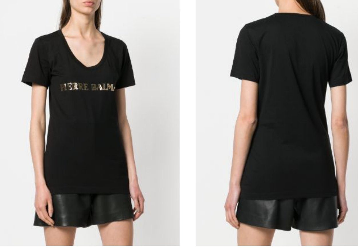 ICONIC BRAND LOGOSHIRT CULT Balmain ROCK TOP T-Shirt BLUSE BALMAIN LOGO PIERRE