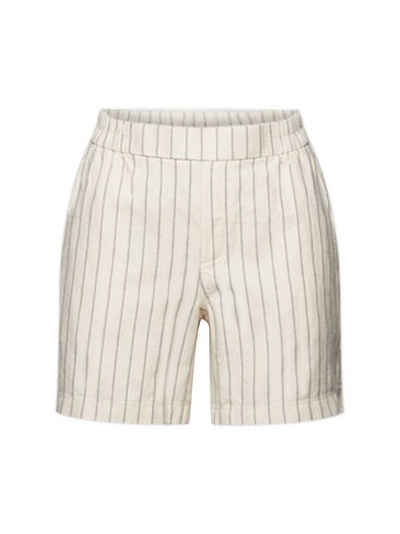 Esprit Shorts Gestreifte Shorts aus Leinen-Baumwolle-Mix (1-tlg)