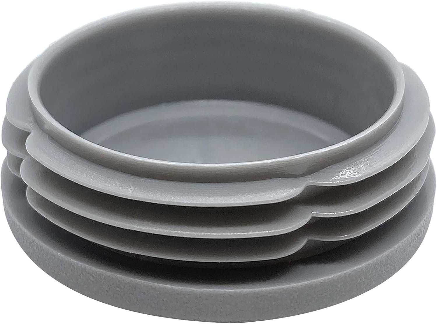 Enkotrade Endkappe Lamellenstopfen rund, (4-St), Grau, Rund, 20 mm, UV-beständig. Made in Germany