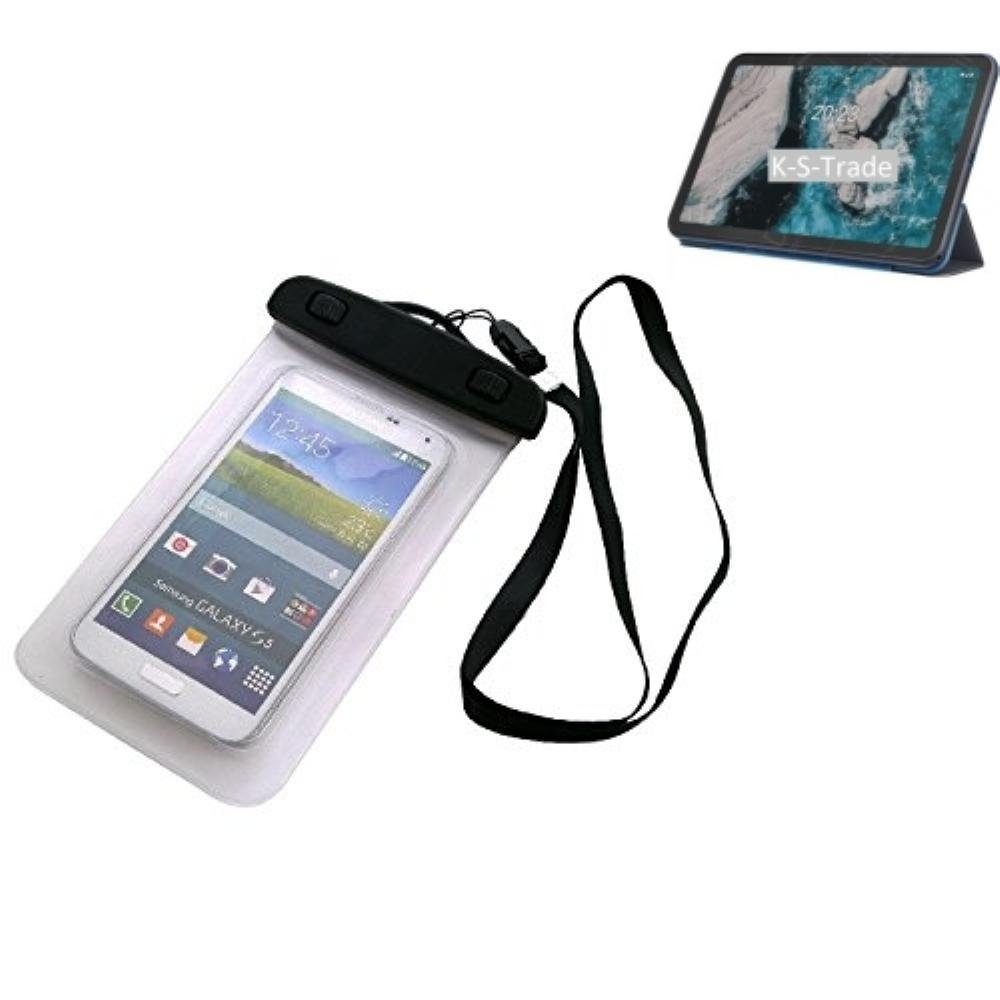 K-S-Trade Handyhülle für Nokia T20 4G, Schutz-Hülle Handy-Hülle Beach Bag wasserdicht 16cm x 10cm